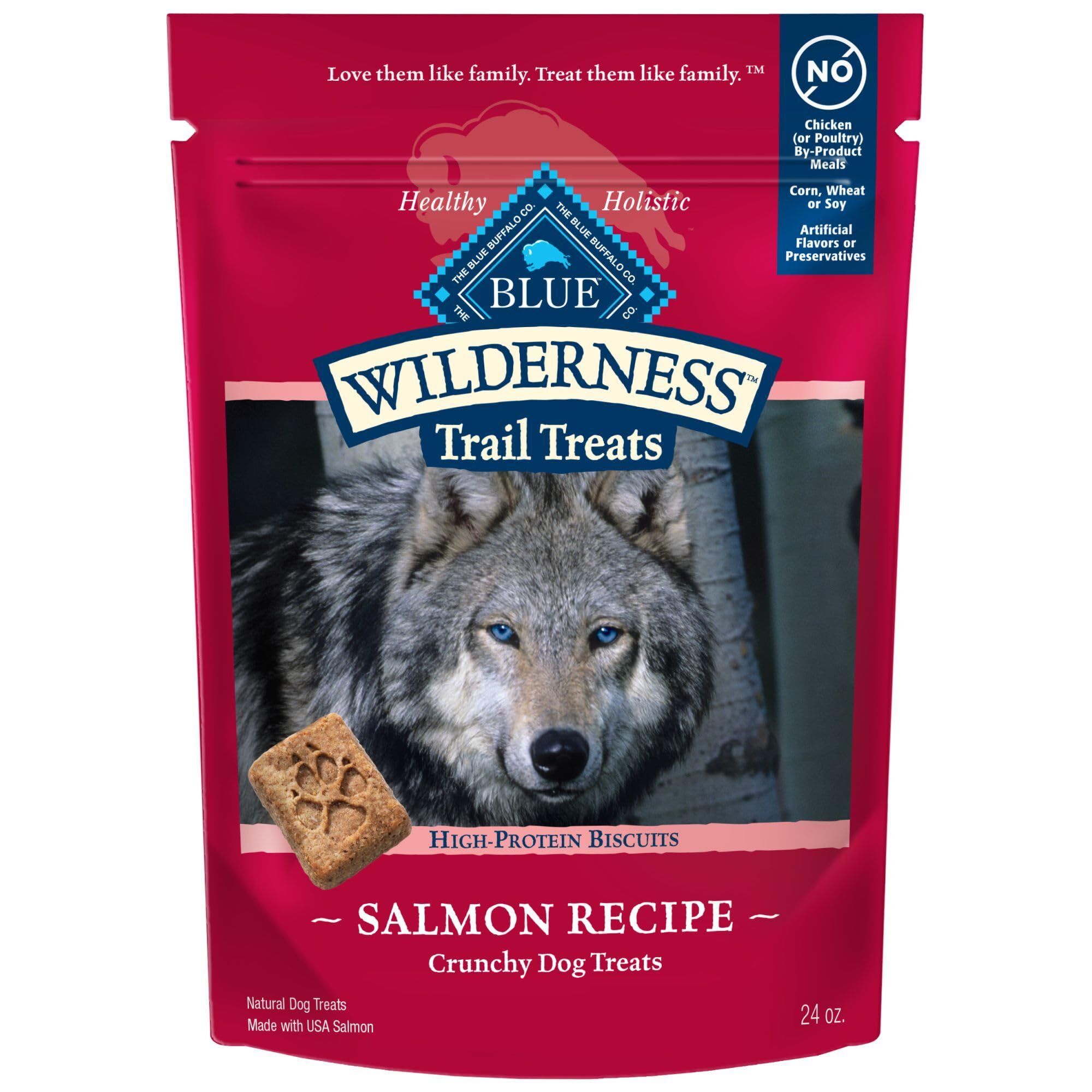 Blue Buffalo Wilderness Trail Treats Crunchy Dog Biscuits, Grain-Free and High-Protein Dog Treats Made with Natural Ingredients,