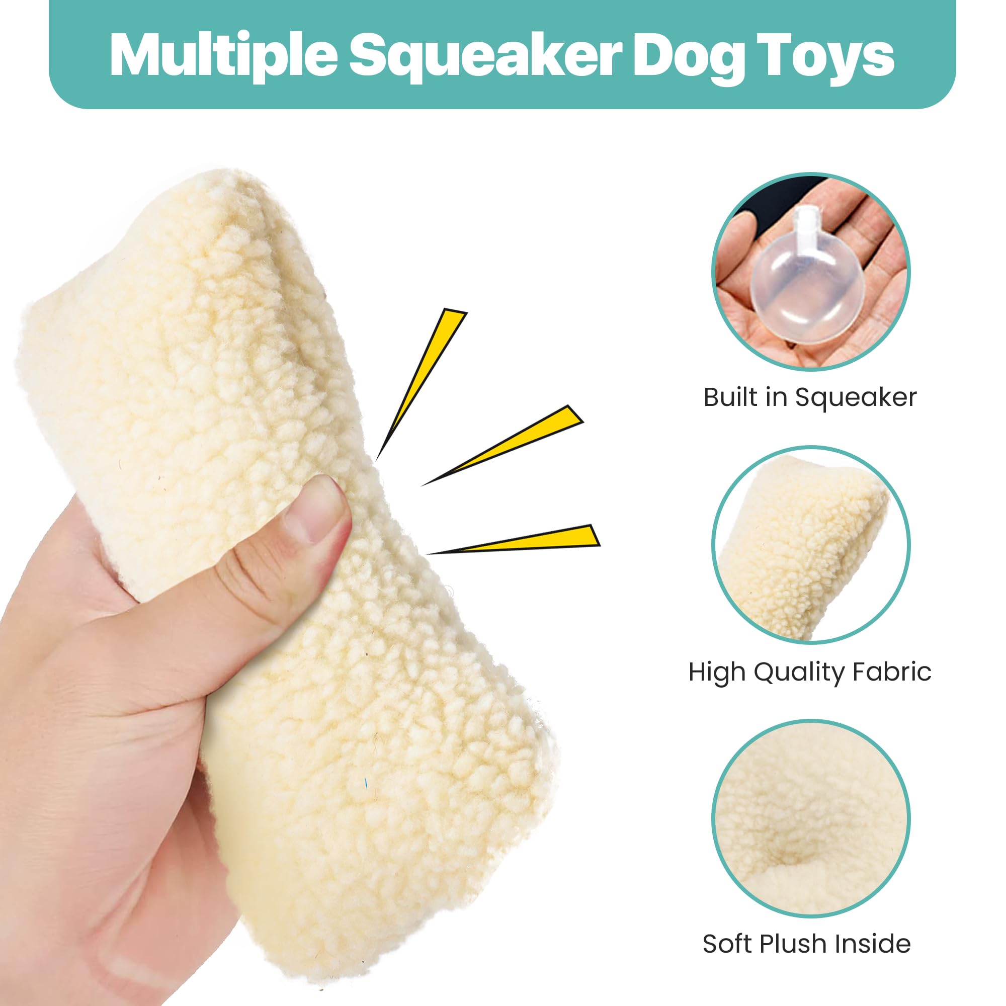 Spot By Ethical Products Super Soft Vermont Fleece Dog Toys - Calming Dog Toy With Squeaker Dog Toy For Small Dog Puppy Toys Lar
