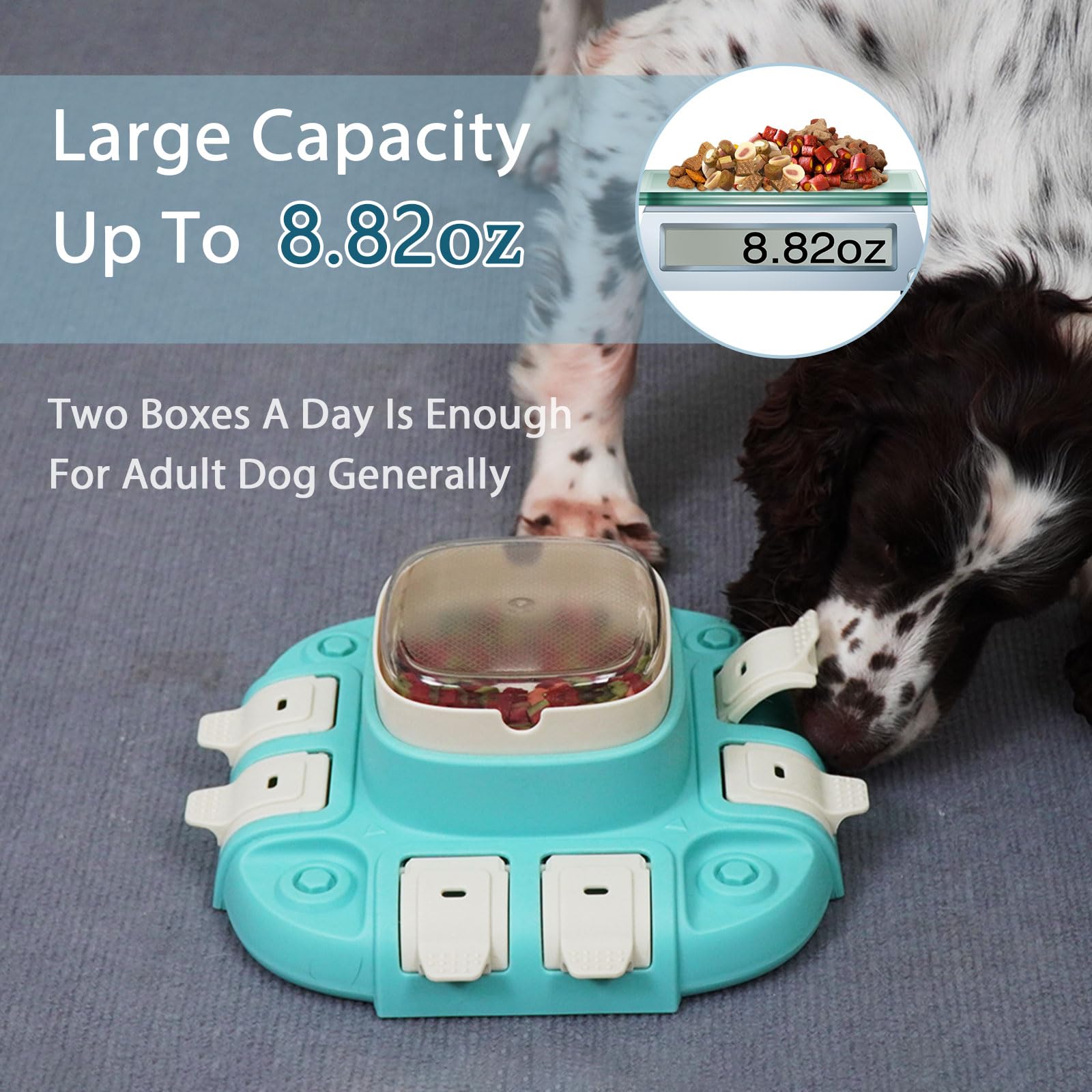 indiedouker 2024 Level 2 Interactive Dog Puzzle Toys for Smart Dogs to Keep Them Busy,8.8oz Large Capacity Treat Dispensing Dog