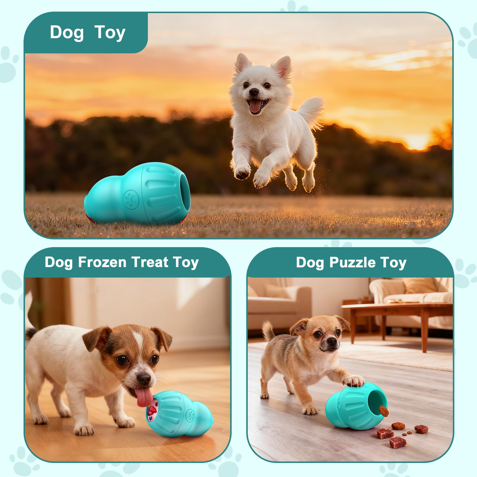 VIWIK Interactive Dog Toys to Keep Them Busy, Frozen Treat Dispensing Dog Puzzle Toy for Small Medium Breeds, Cognitive Dog Enri