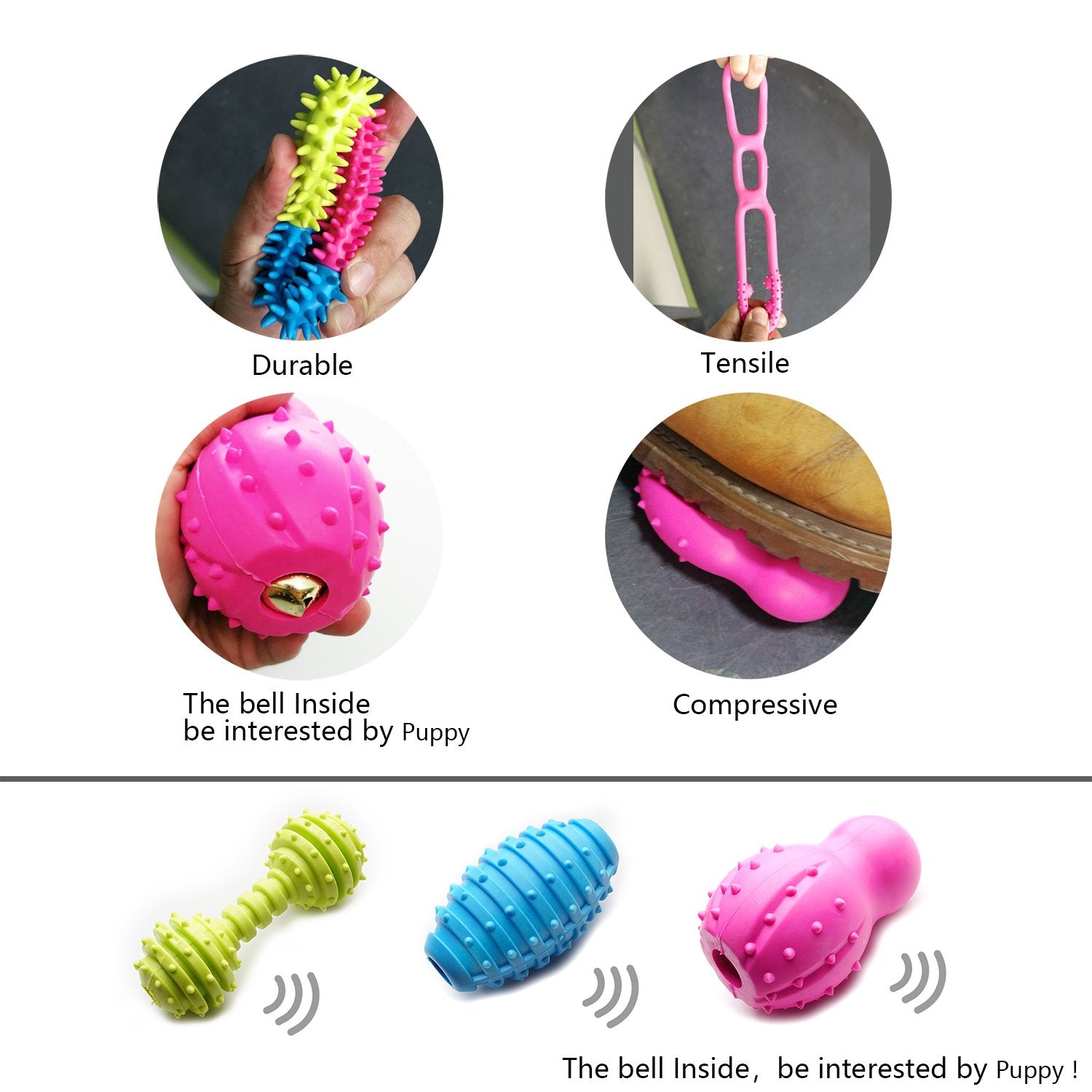 Szkokuho Small Dogs Puppy Chew Toys 17Pack Cute Variety Shape Multi Colors Designs To Bite Anytime Enjoy Teething Toys Training Supplies
