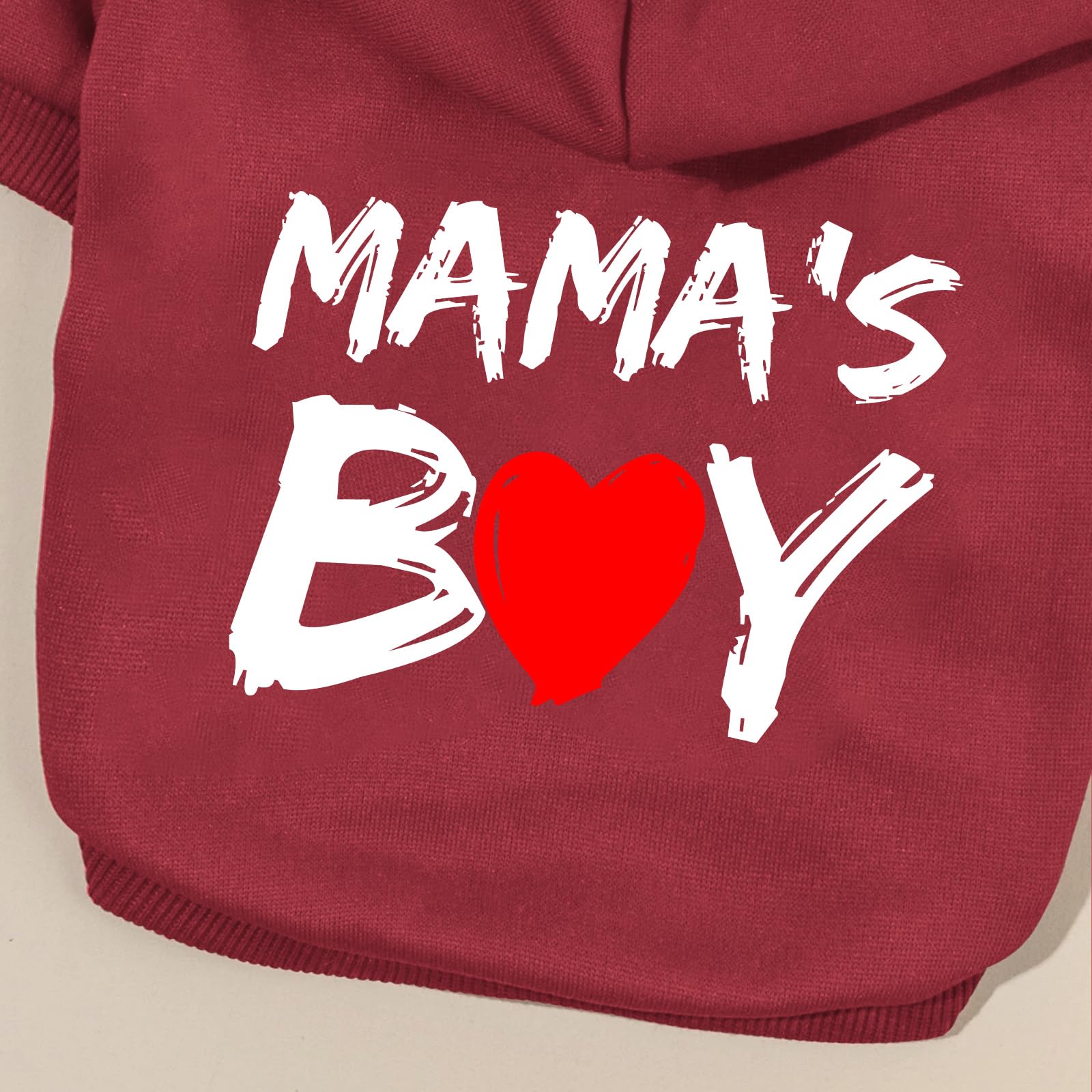 Cayxatiu Cat Hoodies For Cats Pet Puppy Clothes Dog Hoodie Mama'Boy Printed Hooded Sweatshirt For Small Medium Size Dogs(Wine Re