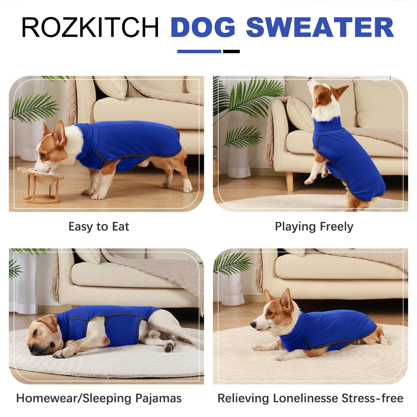 Rozkitch Dog Winter Coat Soft Pullover Pajamas, Pet Windproof Warm Cold Weather Jacket Vest Cozy Onesie Jumpsuit Apparel Outfit