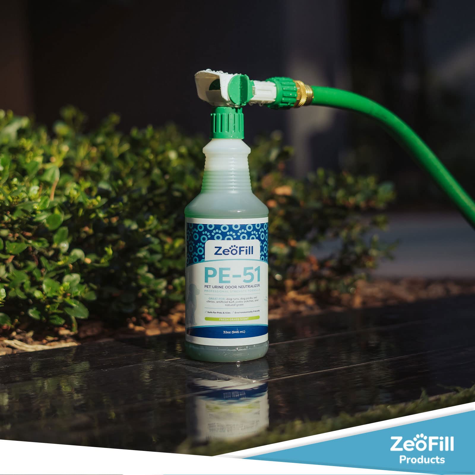 Zeofill Pet Odor Eliminator Spray – Urine Odor Neutralizer with Max Flow Nozzle – 32oz All Natural Enzymes
