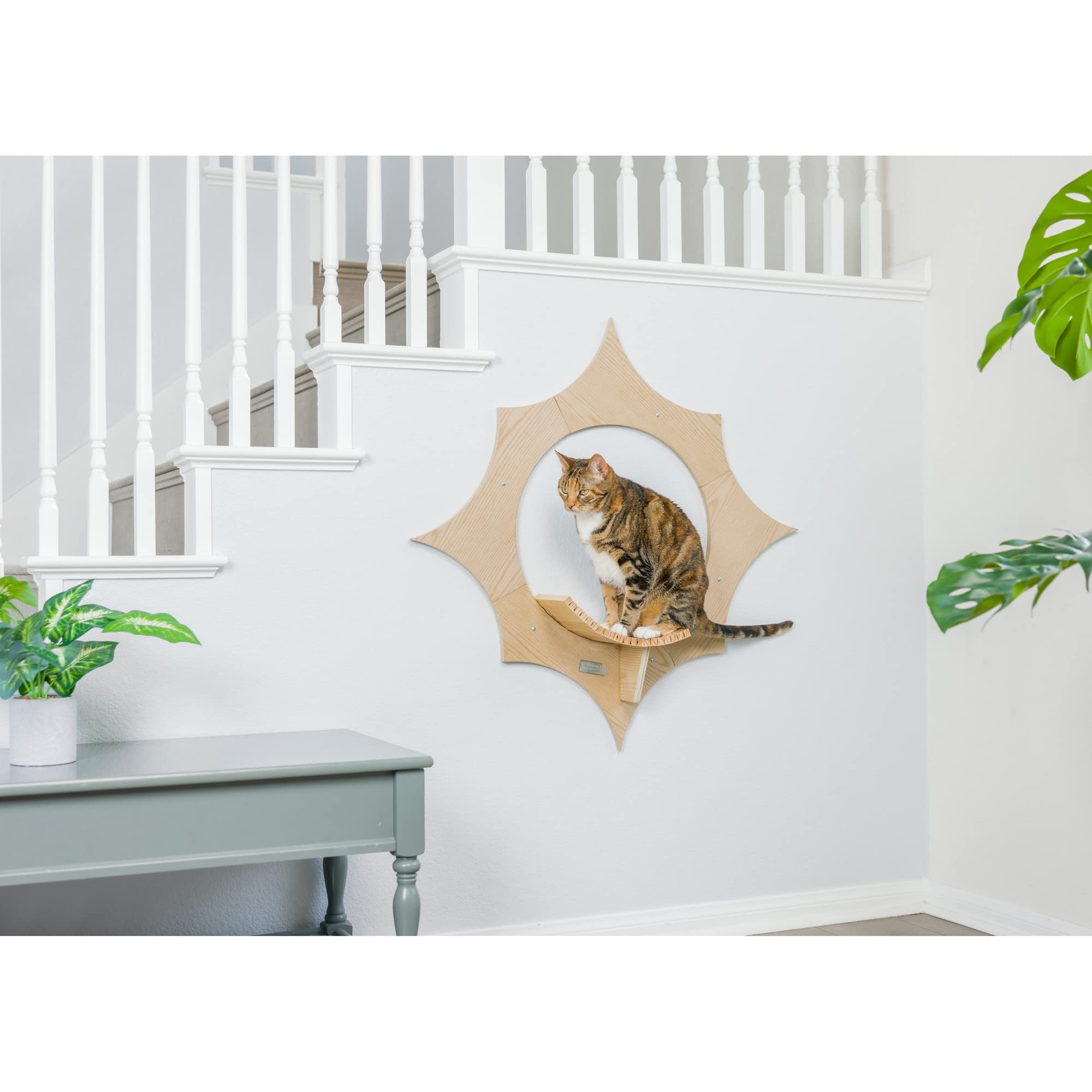 Armarkat Sun Shape Cat Wall Shelves, Modern Wall-Mounted Climbing Cats Furniture
