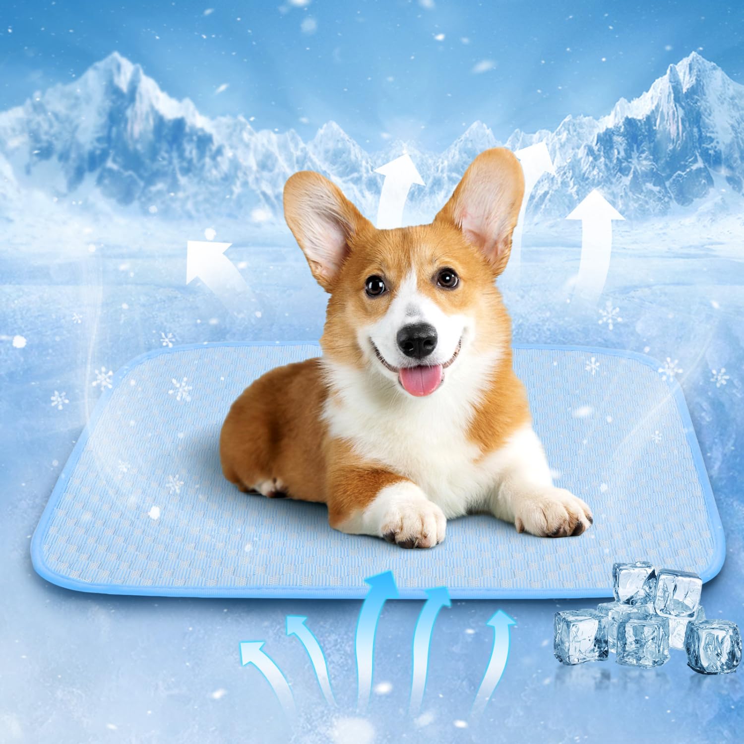 Nobleza Dog Cooling Pad, Durable Dog Chill Bed Leakproof Pet Cooling Mat Scratch-Resistant Design For Medium Dogs Cats Puppy In 