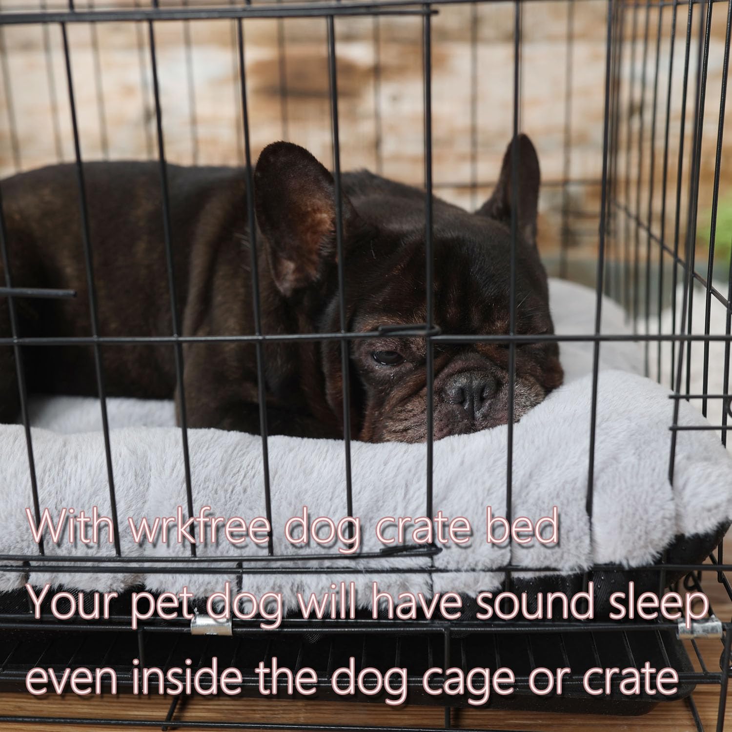 Wrkfree Dog Crate Mat 24 Inch Washable For Small Dogs Comfy Fluffy For 24 Inch Dog Cage Kennel Indoor And Outdoor Use