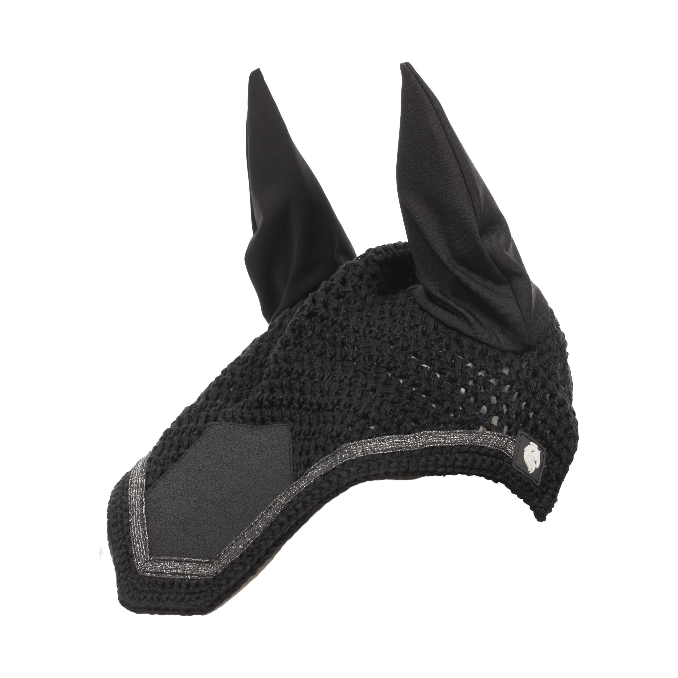 Equinavia Glam Ear Net - Black/Silver - Horse
