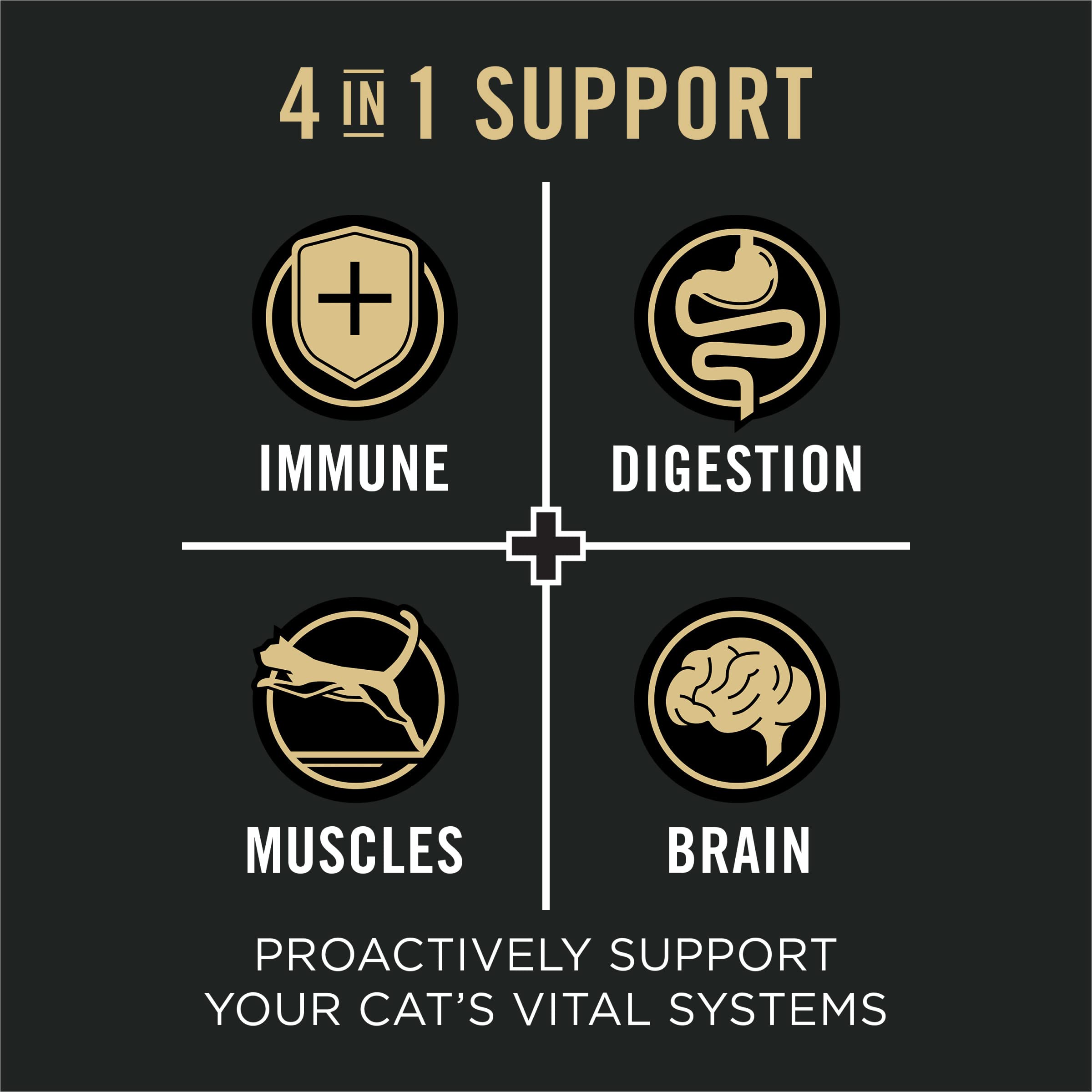 Purina Pro Plan Vital Systems Chicken and Egg Formula 4-in-1 Adult Dry Cat Food - 3 lb. Bag