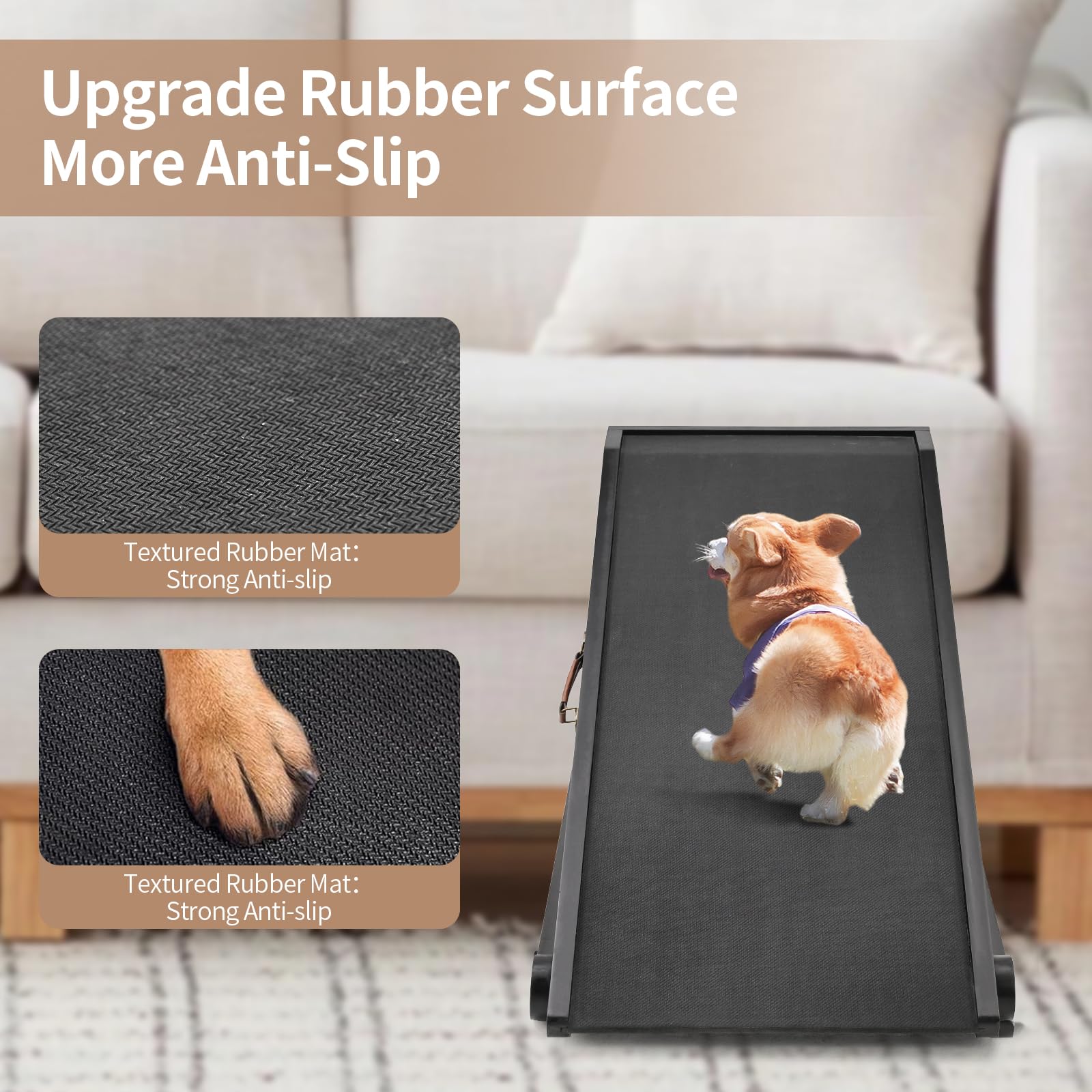 SLSY Antislip Dog Ramp for Small & Large Old Dogs & Cats, 4-Position Adjustable and Foldable Pet ramp for Bed/Couch/Car, Support