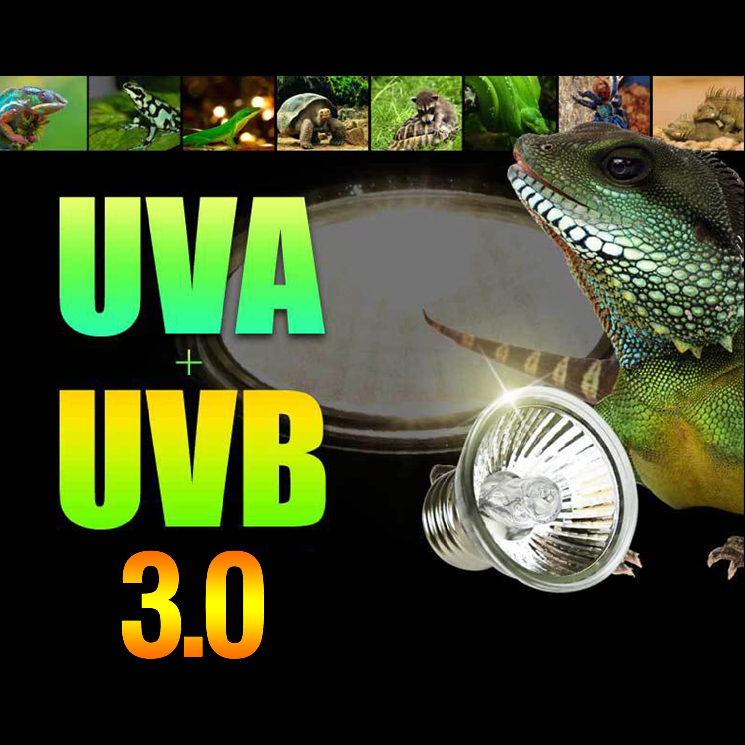 PewinGo 4-Pack 50W UVA UVB Heat Lamp Bulbs for Reptiles, Amphibians, & Terrariums - Halogen, Orange