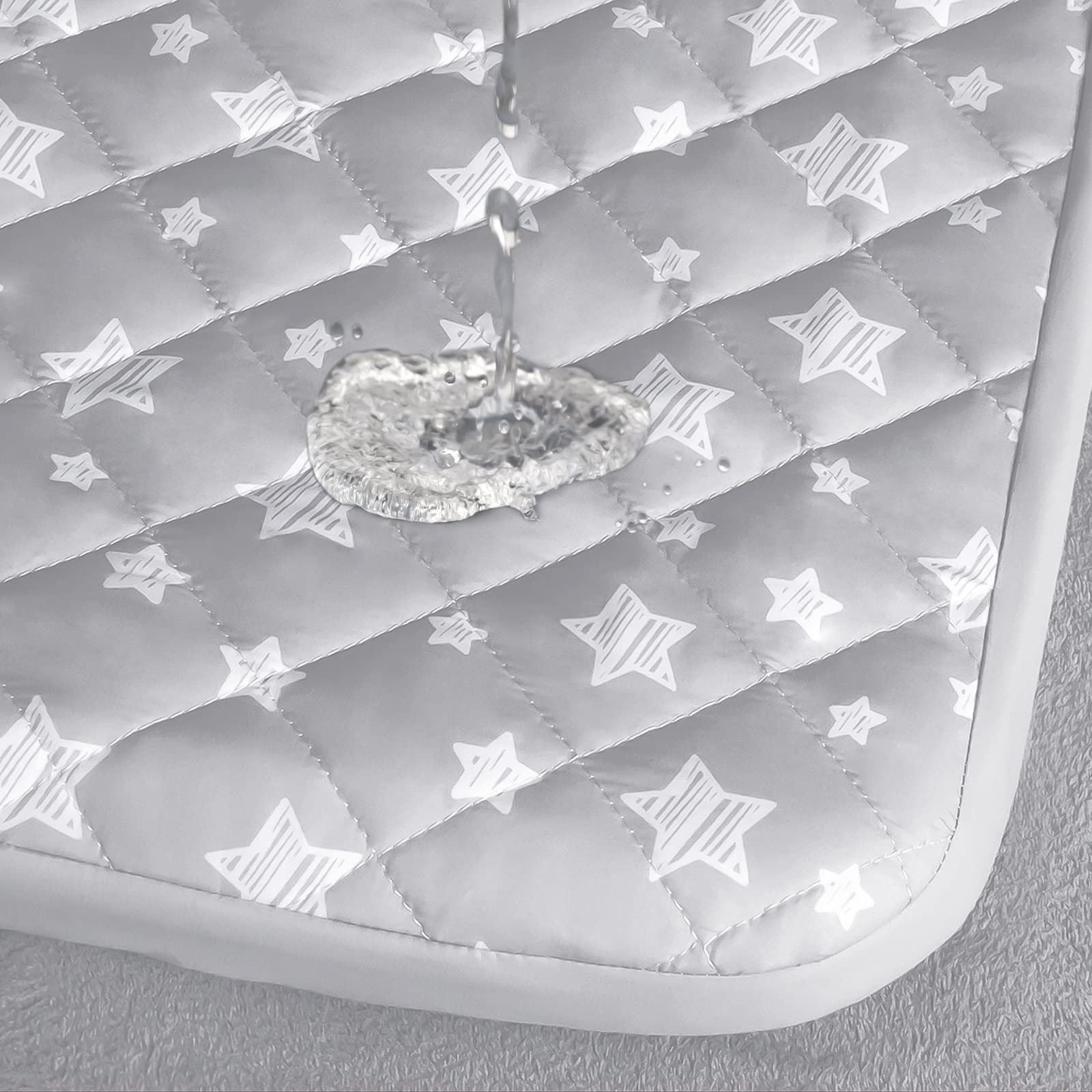 Dog Bed Covers Replacement Washable Easy To Clean Cover Only, Waterproof Dog Bed Cover Dog Pillow Cover Quilted, Pet Bed Cover Lovely Grey Star Print, Puppy Bed Cover 35X44 Inches, For Dog/ Cat