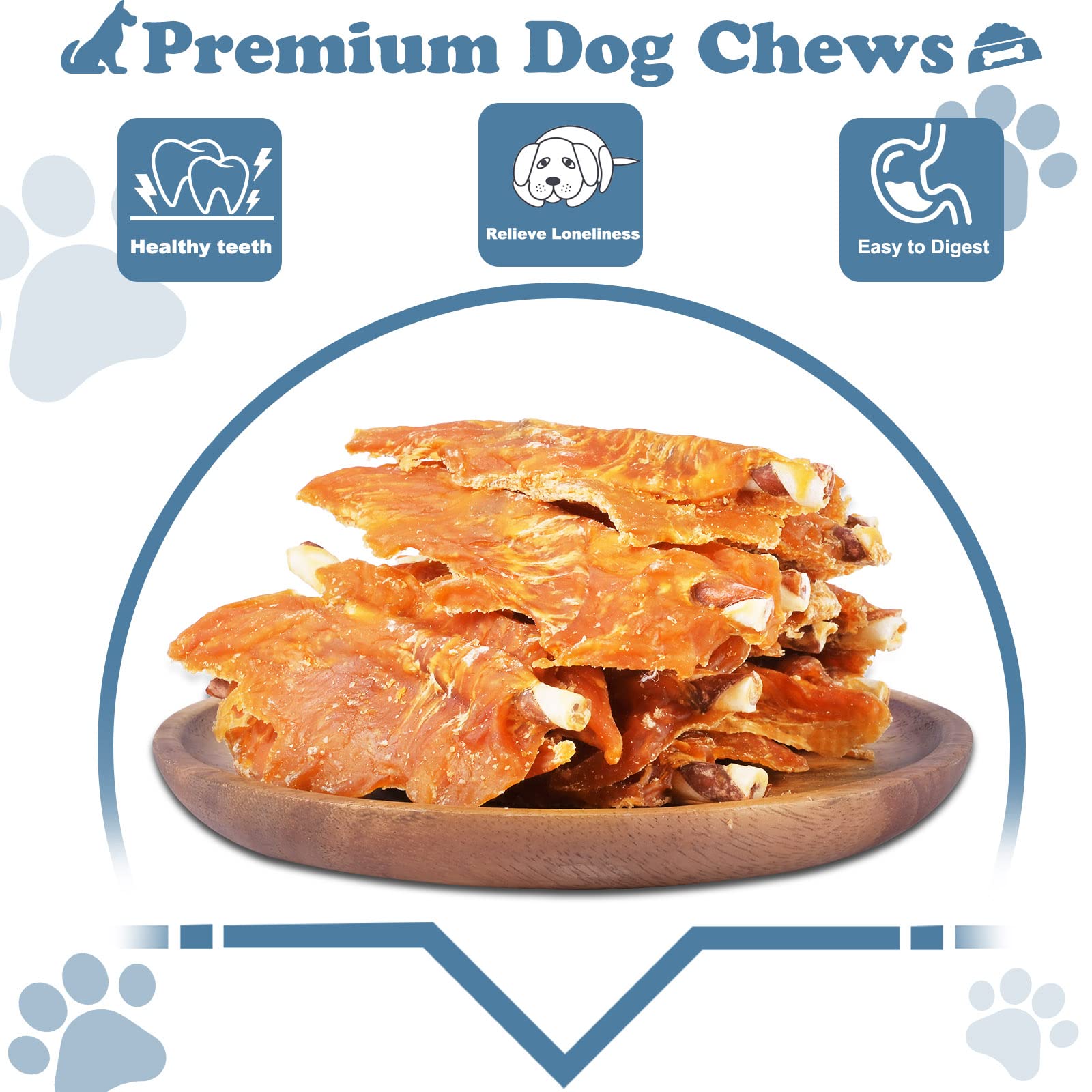 Pawant Chicken Jerky & Rawhide Sticks Dog Chews, 32 oz - Puppy Training Treats