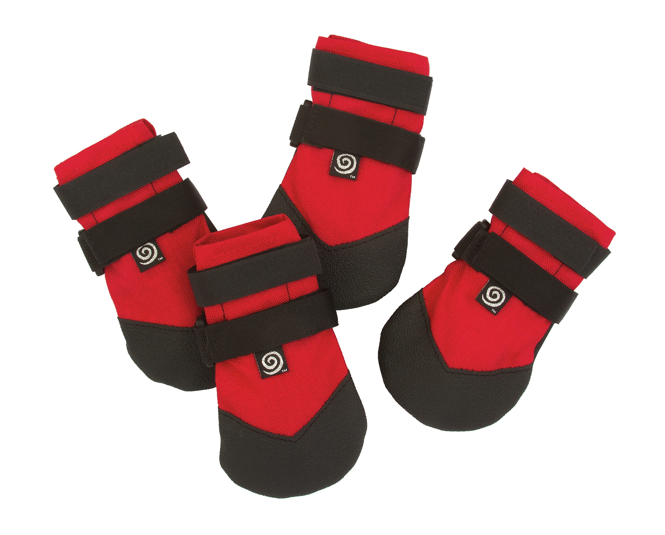 Ultra Paws Rugged Dog Boots and Paw Protectors for Small, Medium and Large Dogs Red (Size 4)