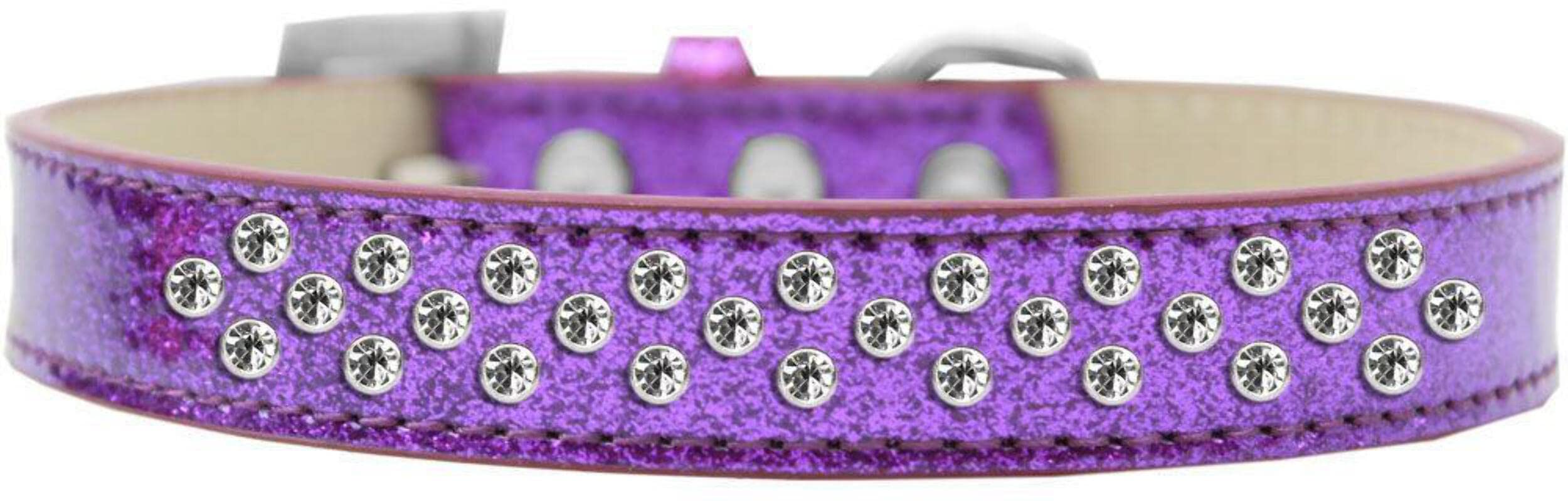 Mirage Pet Products Sprinkles Ice Cream Dog Collar with Clear Crystals, Size 20, Pink