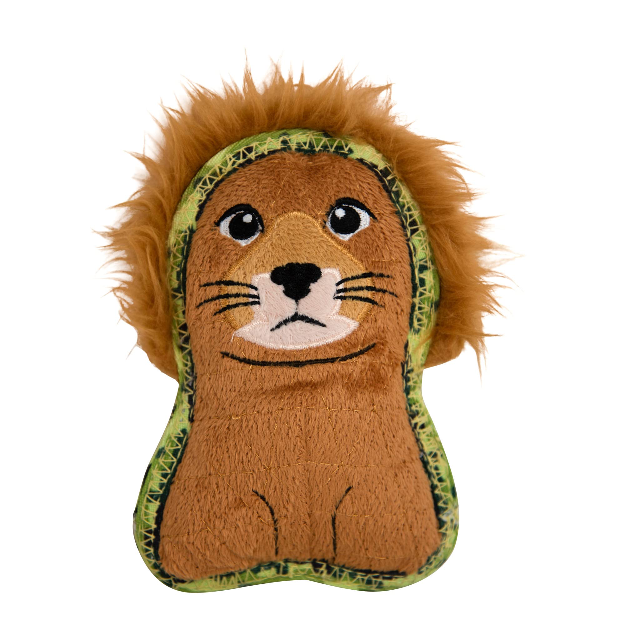 Outward Hound Xtreme Seamz Lion Squeaky Dog Toy - Reinforced Dense Stuffing Plush Toy