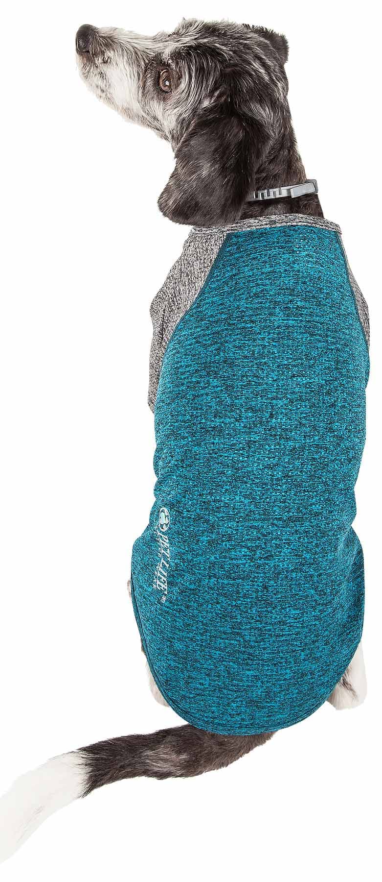 Pet Life ® Active 'Hybreed' Dog Fitness and Yoga Pet T-Shirt Dog Clothes - Performance Dog T-Shirt with 4-Way-Stretch, Reflective and Quick-Dry Technology - Summer Dog Shirts X-Small