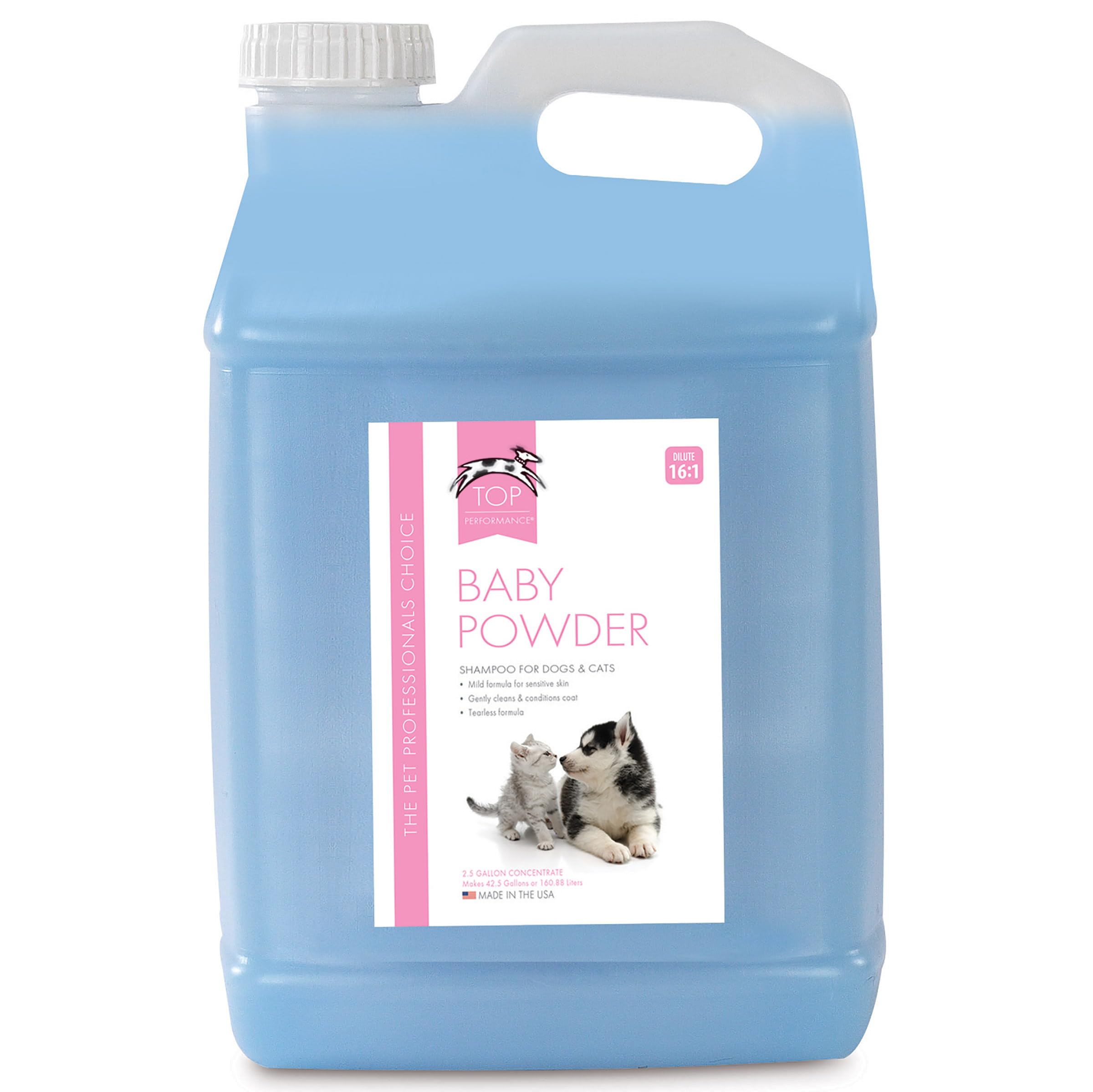 Top Performance Baby Powder Pet Shampoo, 2-1/2-Gallon