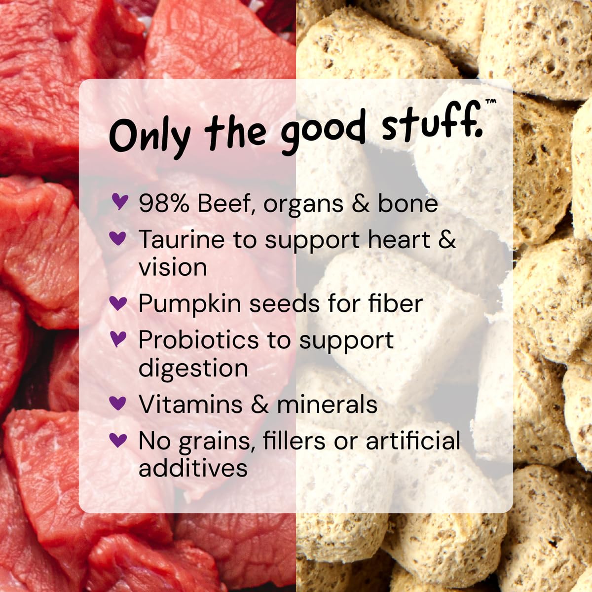 Stella & Chewys Freeze-Dried Raw Cat Dinner Morsels - Premium Beef Recipe with 98% Grass-Fed Meat & Organs - Natural Grain-Free