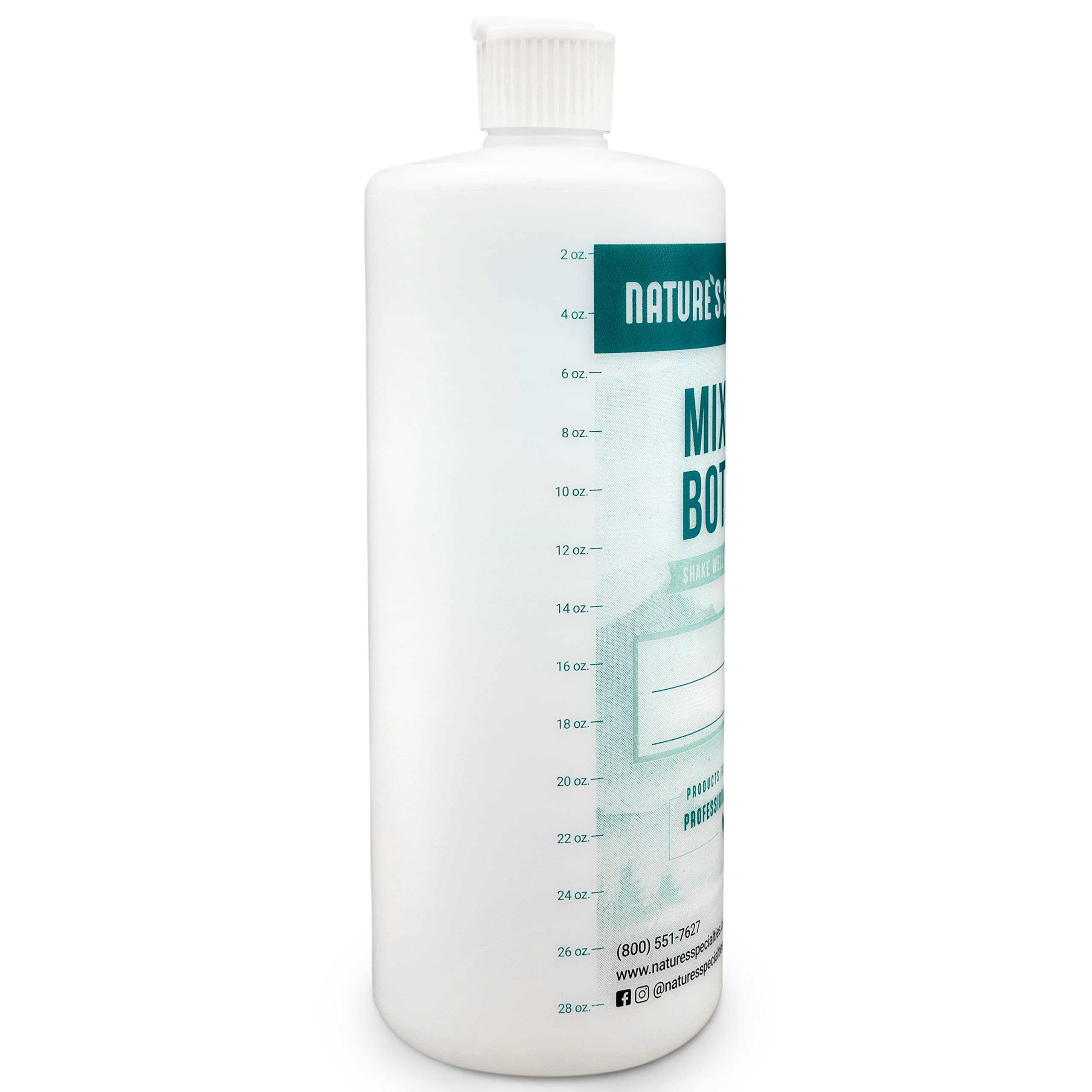 Nature's Specialties Mixing Bottle for Dog Shampoo, 32oz, Easy to Read Measurements, Made in USA