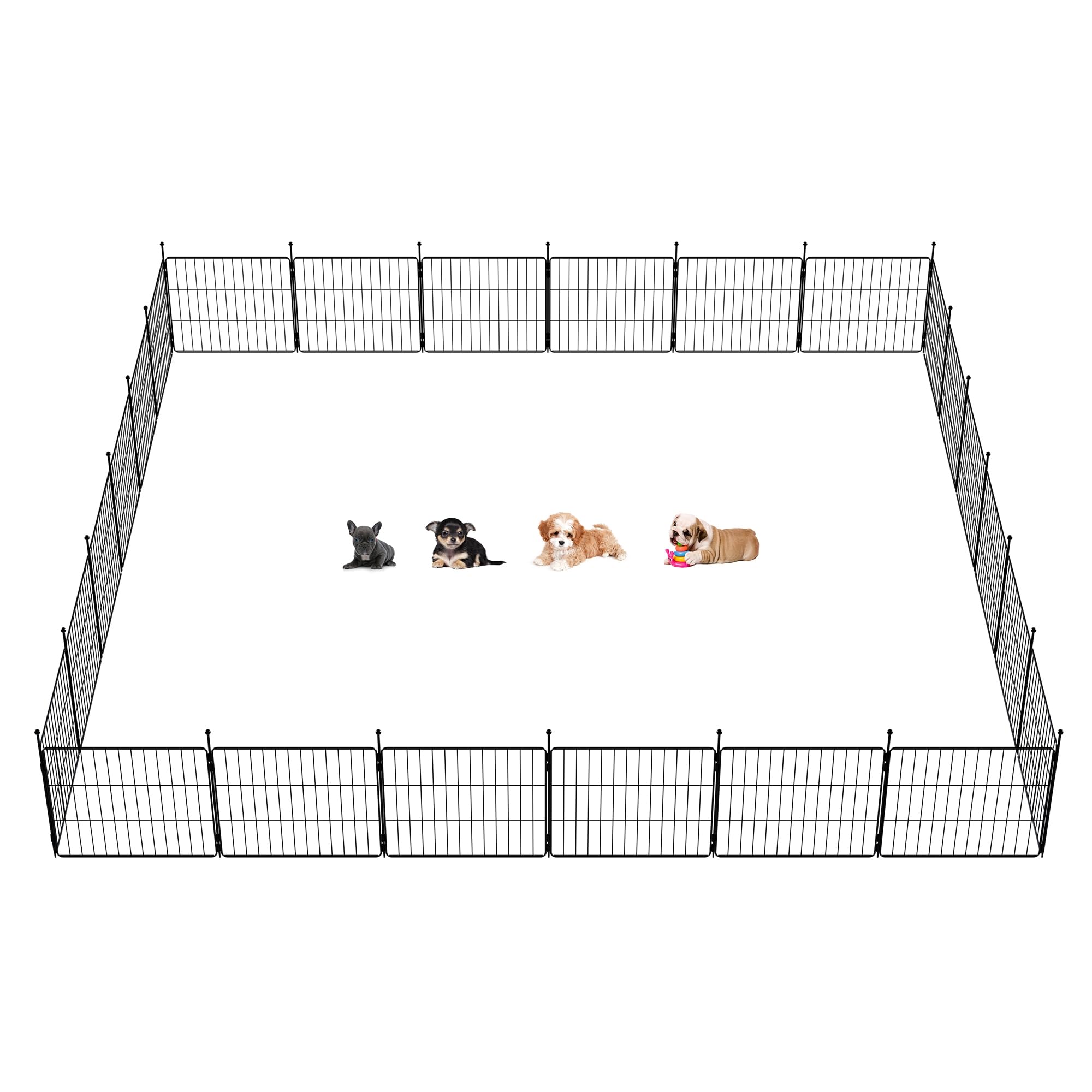 Fxw Minipaws Dog Playpen For Yard & Rv Camping, Expandable 20-Inch 24 Panels For Puppies And Small Dogs, Portable For Indoor And