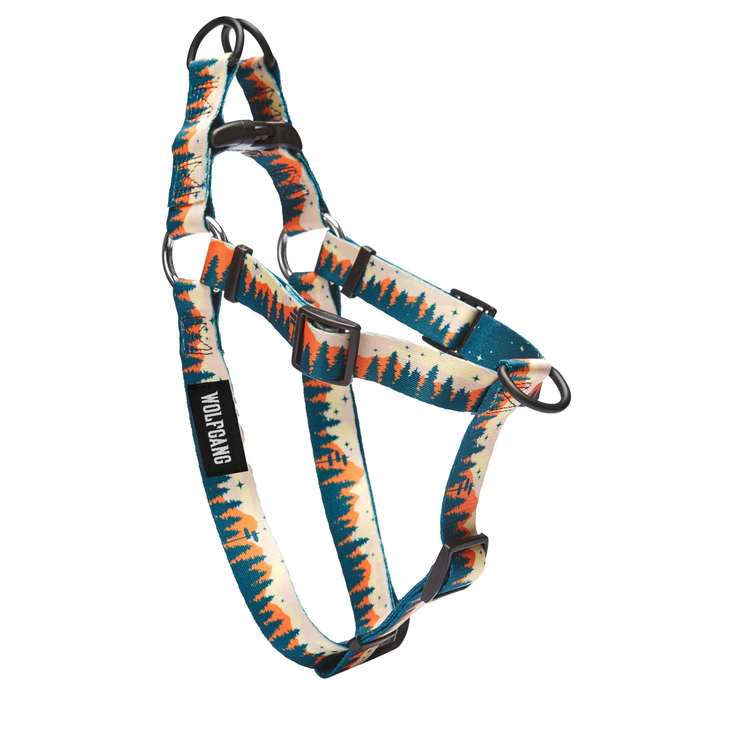 Wolfgang Heavy Duty Adjustable Dog Harness, Pull-Tested To Over 800 Lbs For Walking & Training, Overland Print, Extra Large