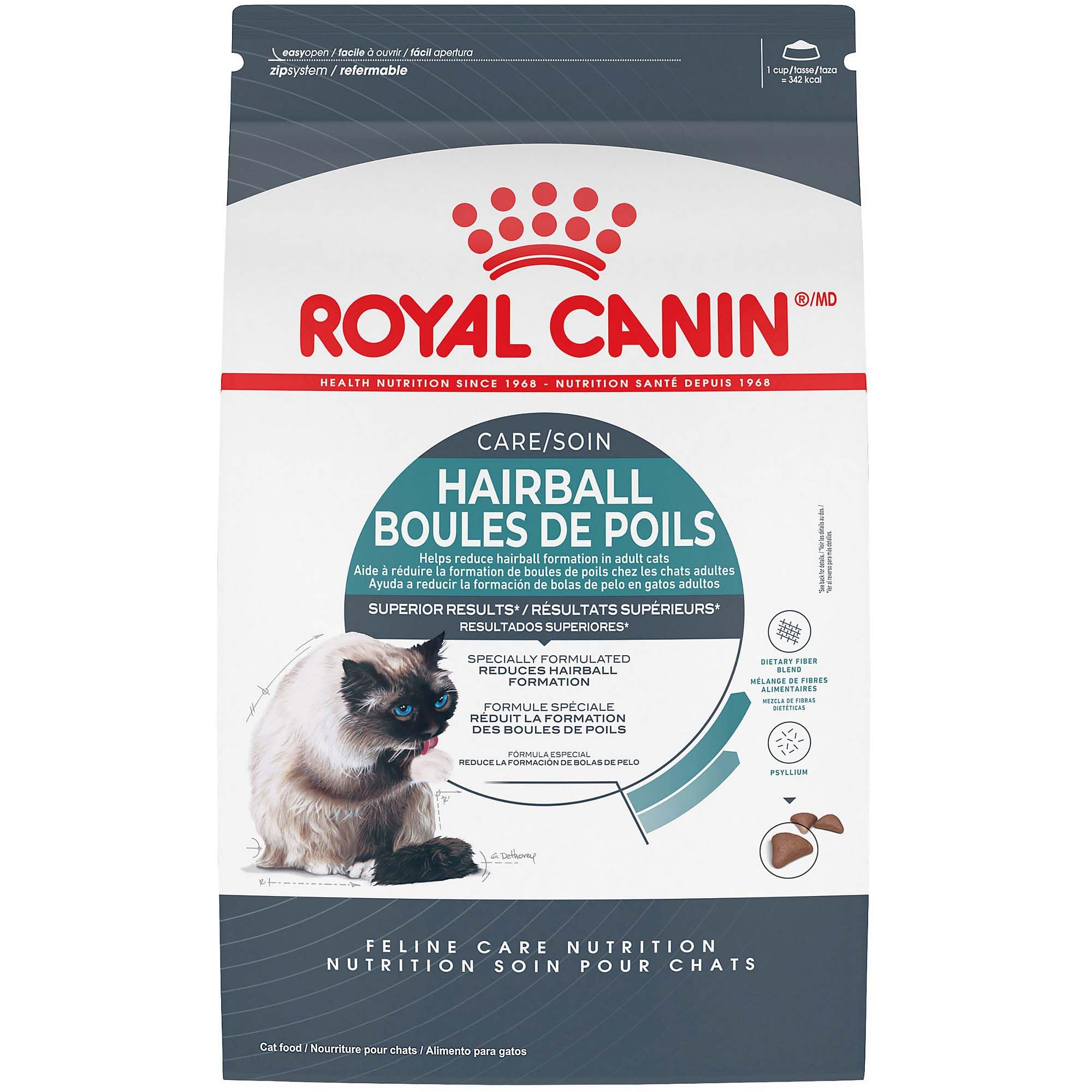 Royal Canin Feline Care Nutrition Hairball Care Adult Dry Cat Food, 3 lb Bag