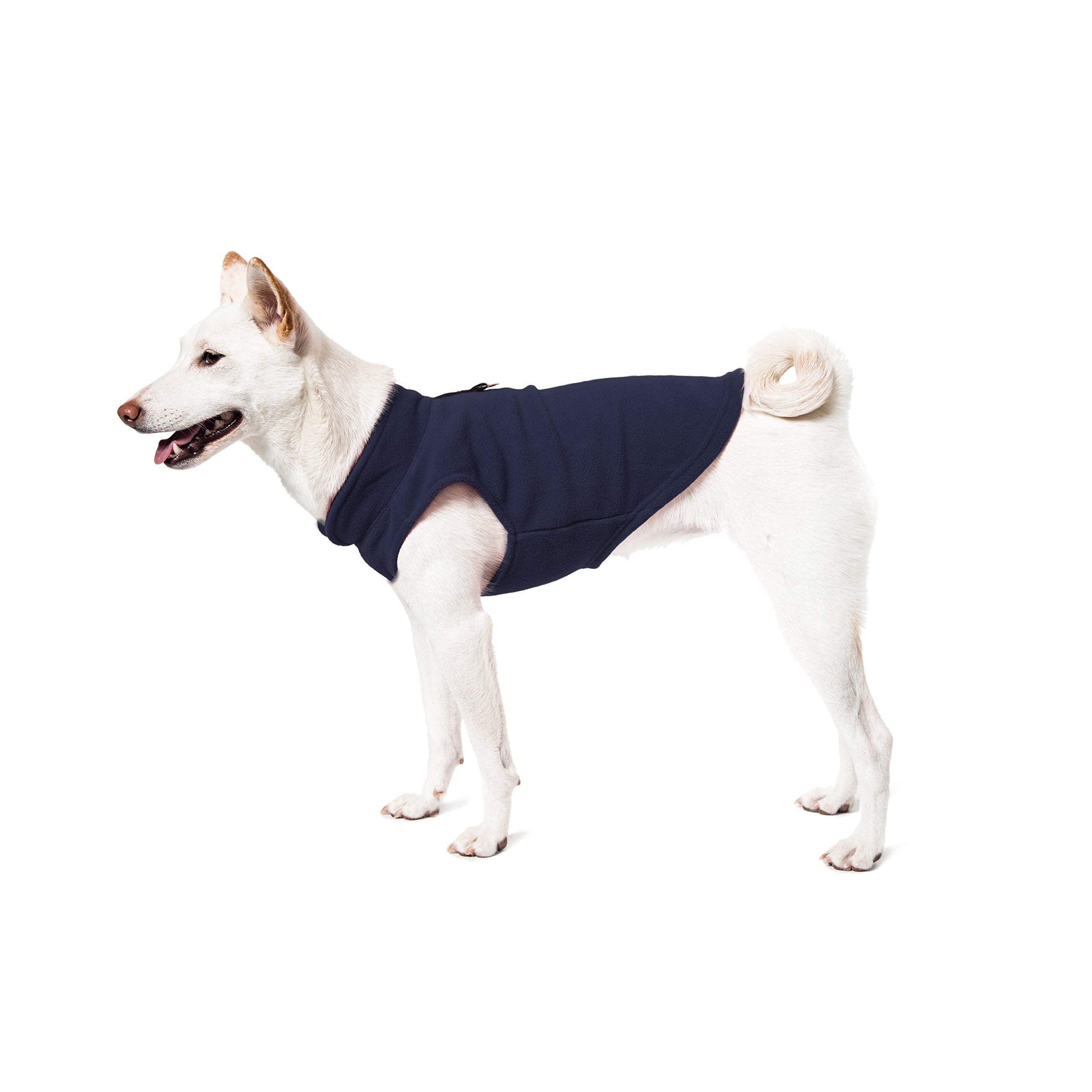 Gooby Fleece Vest Dog Sweater - Lavender, Small - Warm Pullover Fleece Dog Jacket With O-Ring Leash - Winter Small Dog Sweater C