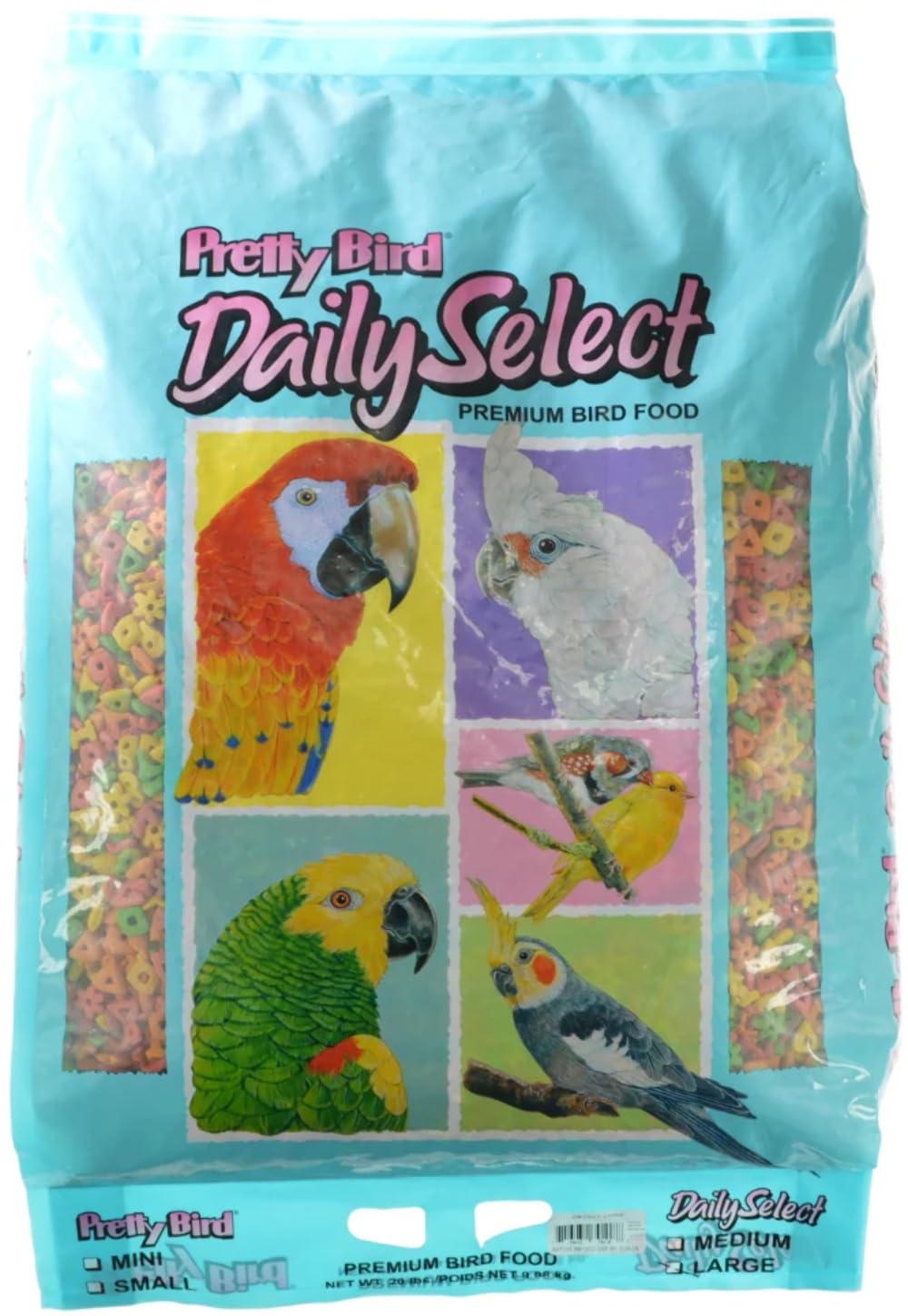 Pretty Bird International Bpb79118 20-Pound Daily Select Premium Bird Food, Large