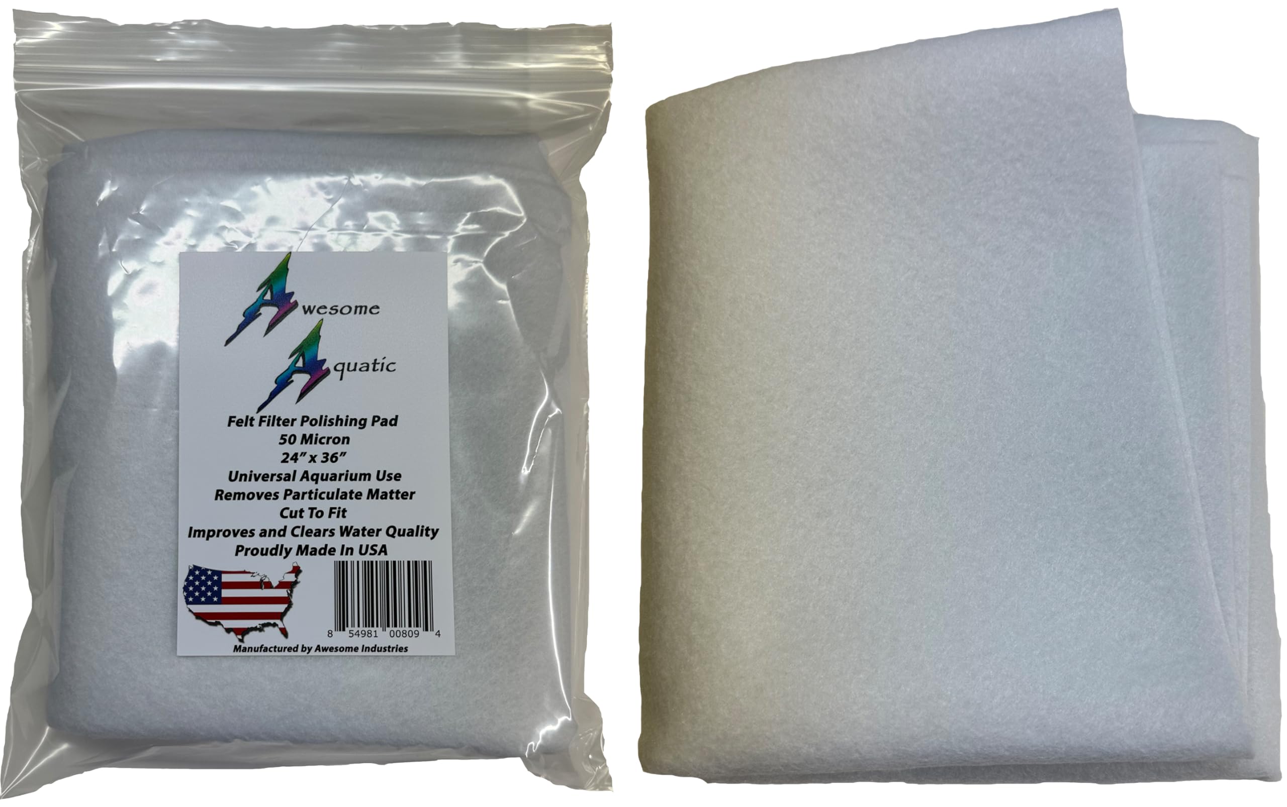 Awesome Aquatic Micron Polishing Felt Filter Pad (50 Micron 24 X 36)