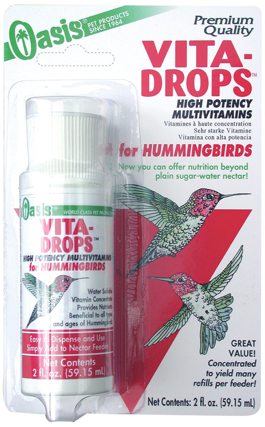 OASIS Hummingbird Vita Drops High Potency Multivitamins - Wild Bird Nutritional Supplement, Promotes Brilliant Color & Featherin