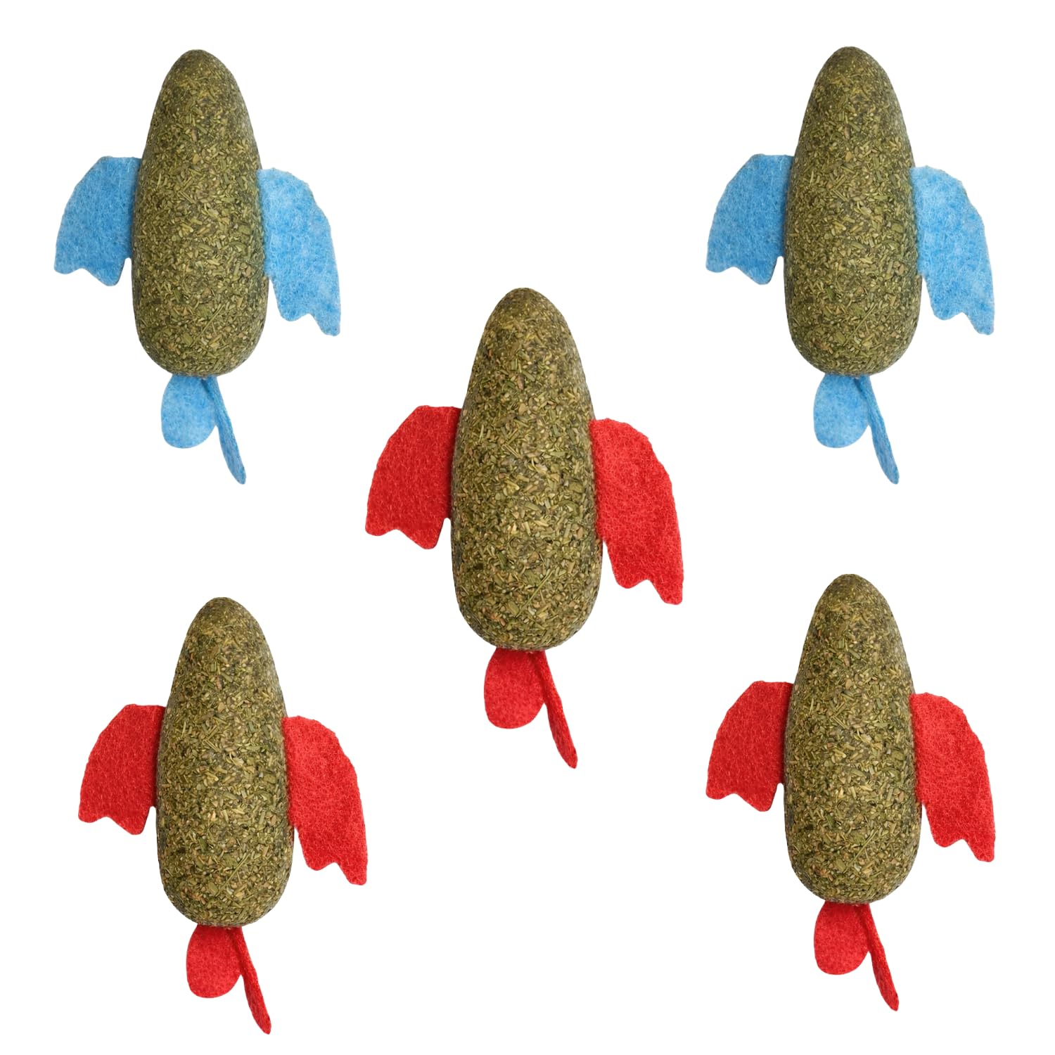 Cature Catnip Fish Toys For Cats, Natural Catnip Chew Toys With Soft Feathers, Interactive Boredom Busters For Kittens And Indoo