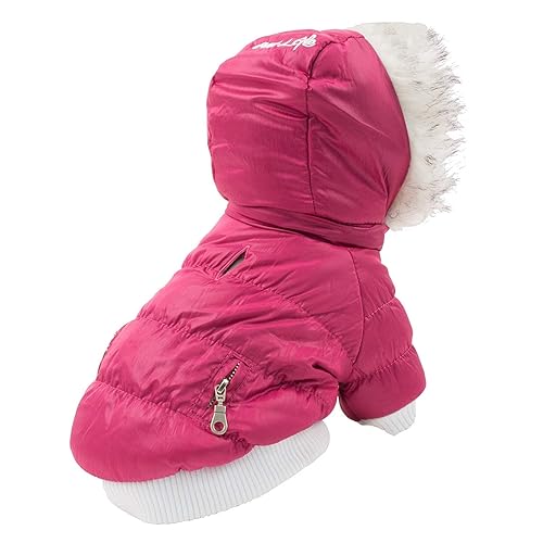 Pet Life Metallic Pink Parka Dog Coat Xs