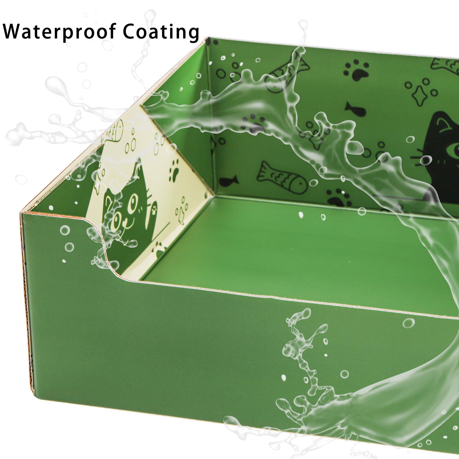 Soujoy 8 Pcs Disposable Litter Boxes For Cats, Travel Litter Box With Scoop, Double Layer Waterproof Litter Tray For Cats Small