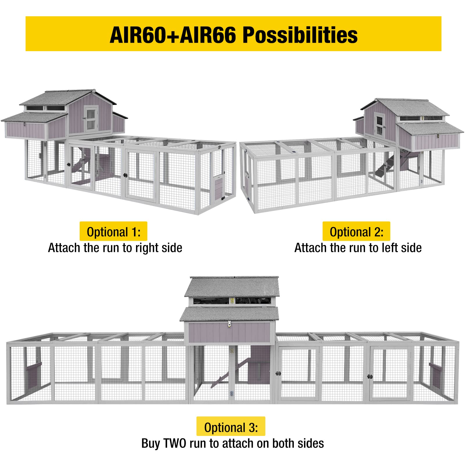 Aivituvin Chicken Coop Run Extension Rabbit Enclosure Outdoor Duck Playpen 20.73 Ft²