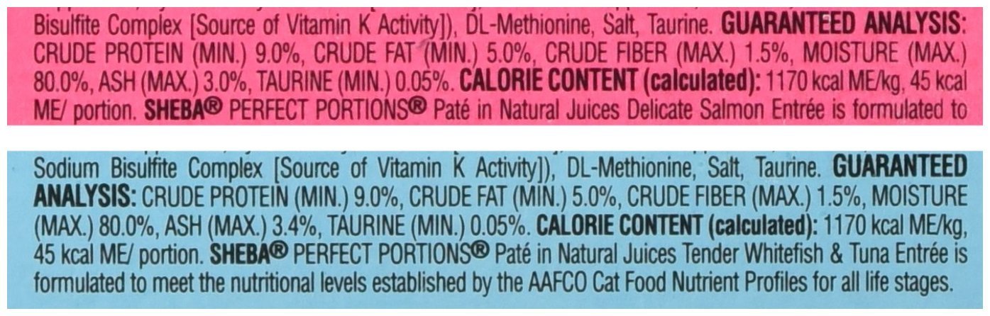 Sheba Premium Cat Food Perfect Portions Multipack - Delicate Salmon Entree And Tender Whitefish & Tuna Entree- 24 Ct