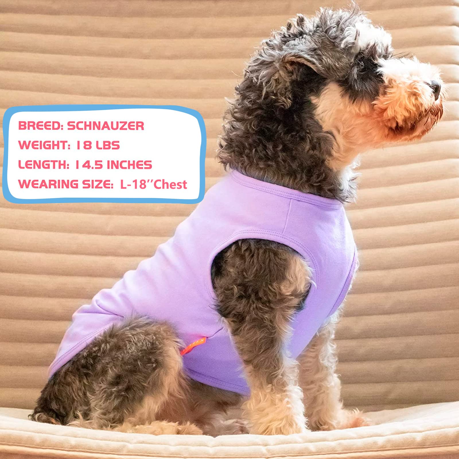 Kyeese 2 Pack Dog Shirts Striped Dog T-Shirts Soft Cotton Tank Top Sleeveless Vest Cat Puppy Shirts