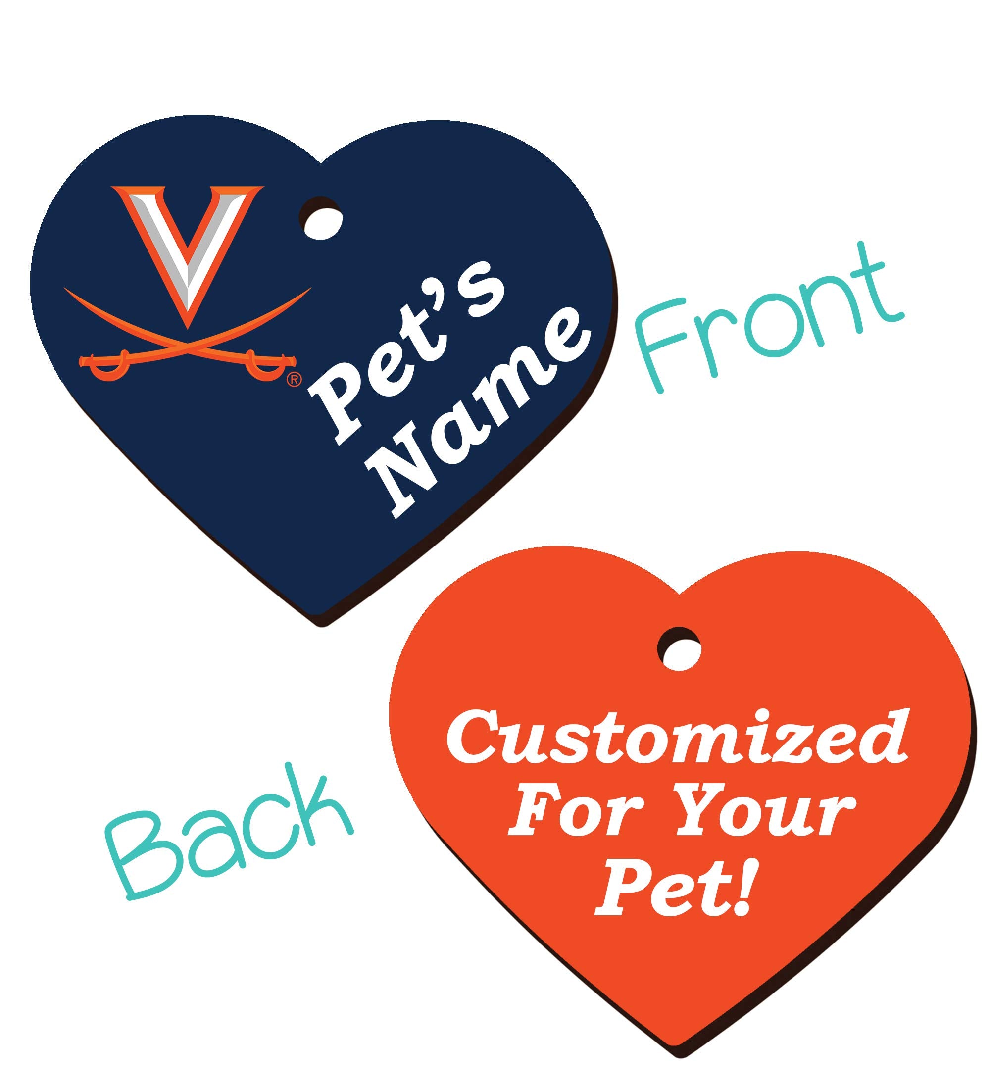 Ncaa Officially Licensed Pet Id Tag For Dogs & Cats Personalized For Your Pet (Virginia)