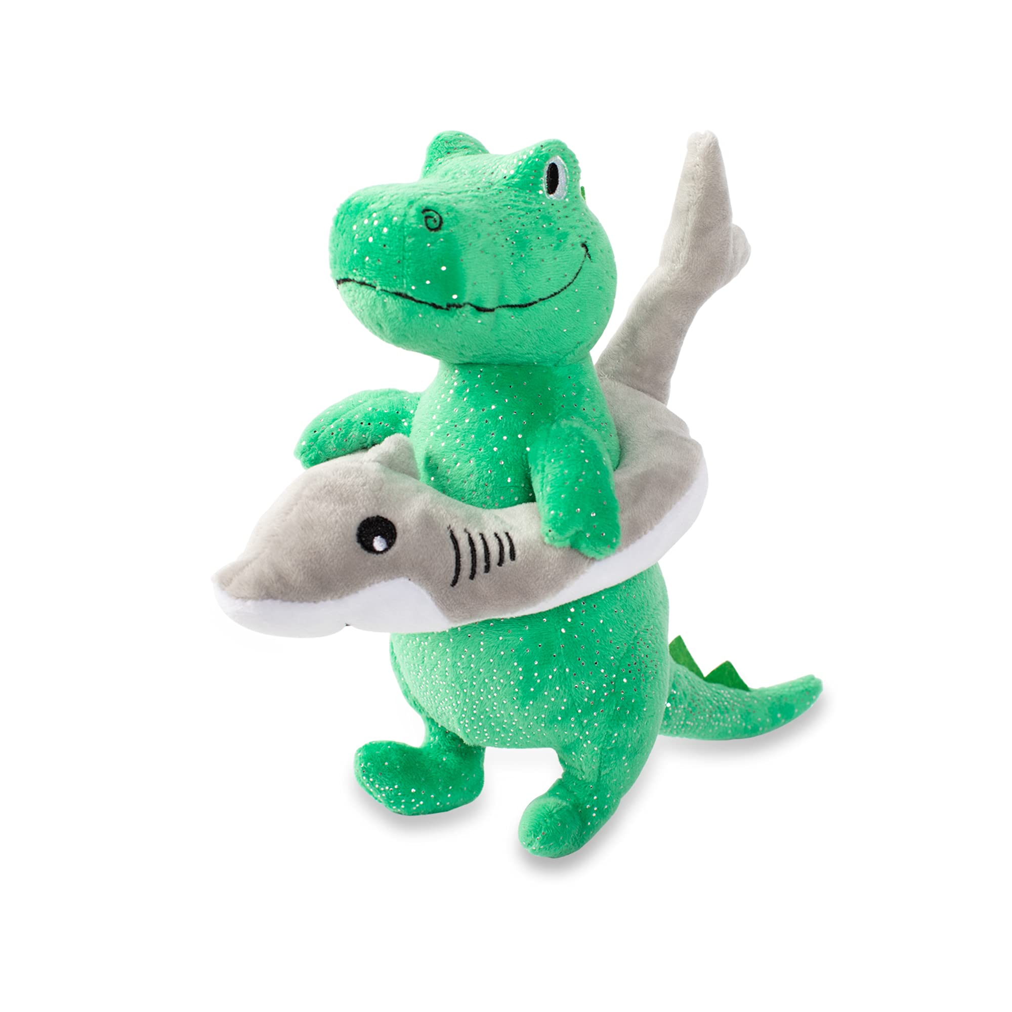 Fringe Studio Plush Dog Toy, Shark Week Rex (289879) For All Breed Sizes