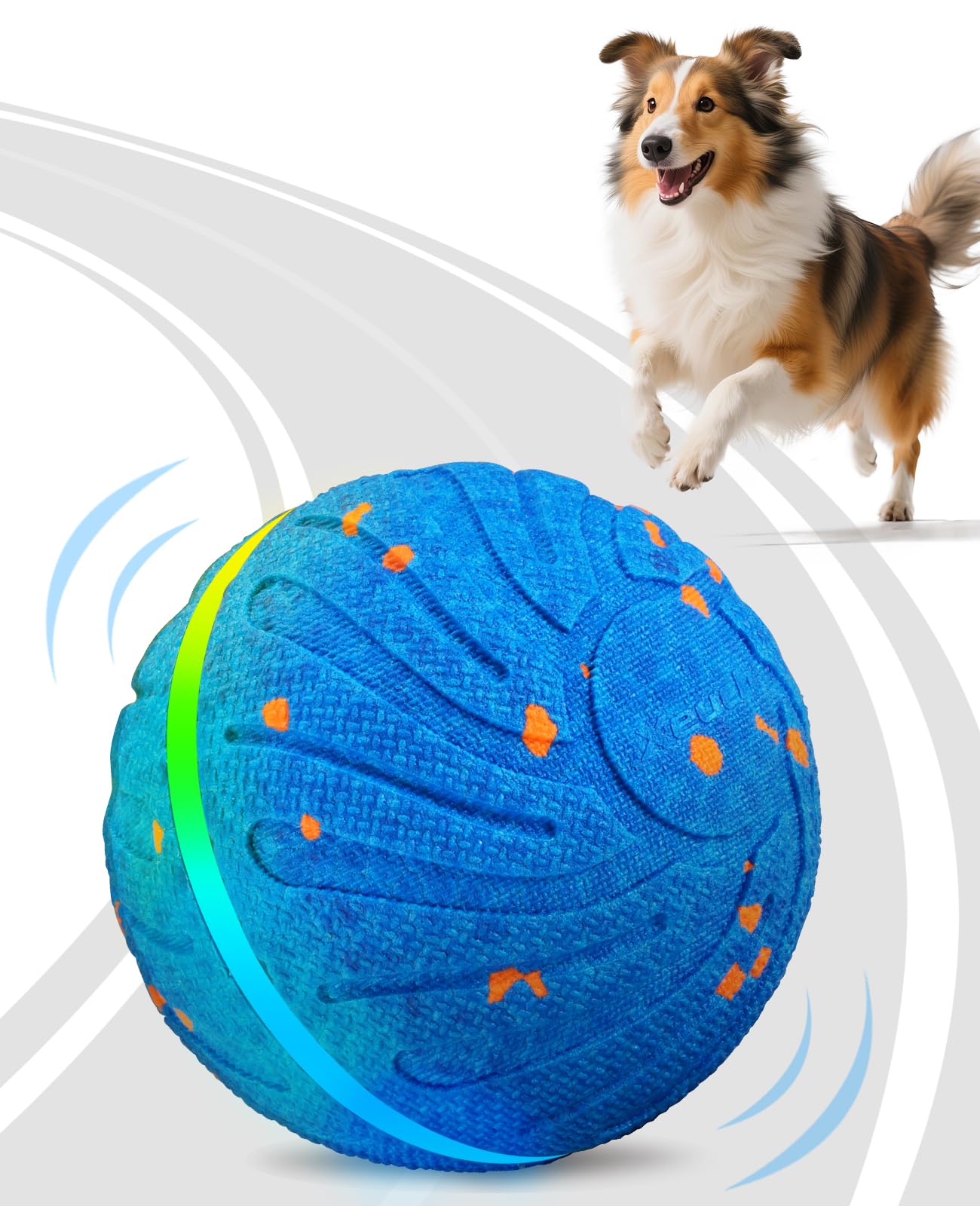 Xeuch Smart Interactive Dog Balls, Automatic Moving Ball for Medium and Large Dogs, ETPU New Material, Motion Activated Rolling 