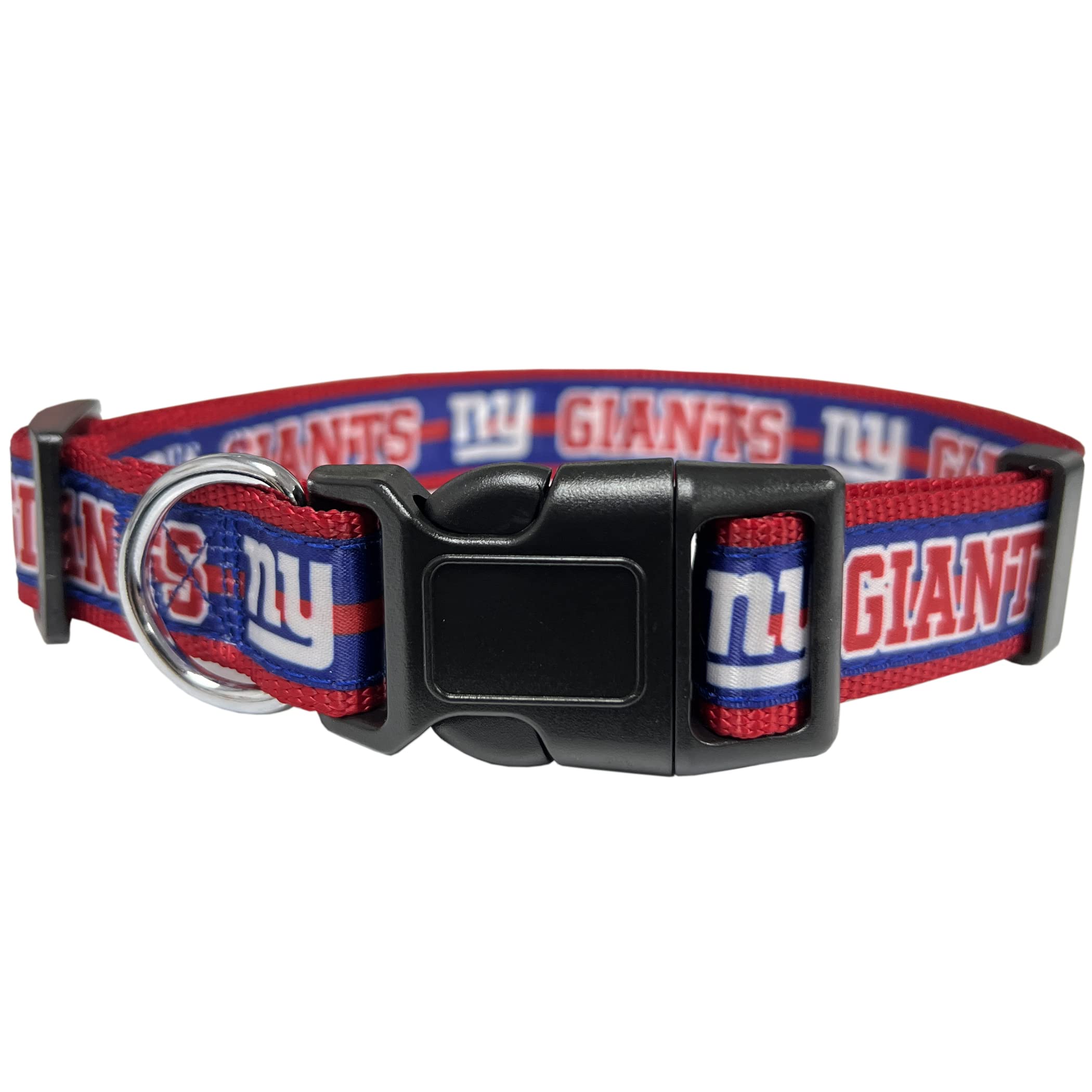 Pets First NFL New York Giants Licensed PET COLLAR, Small - Heavy-Duty, Strong, and Durable Dog Collar. Available in 31 Football