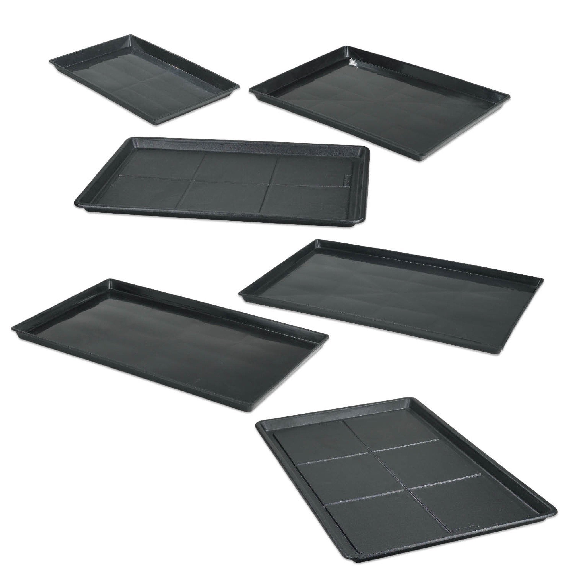 ProSelect Replacement Floor Trays - Durable Easy-to-Clean ABS-Plastic Trays for Everlasting Crates - Large, 42 x 28, Black