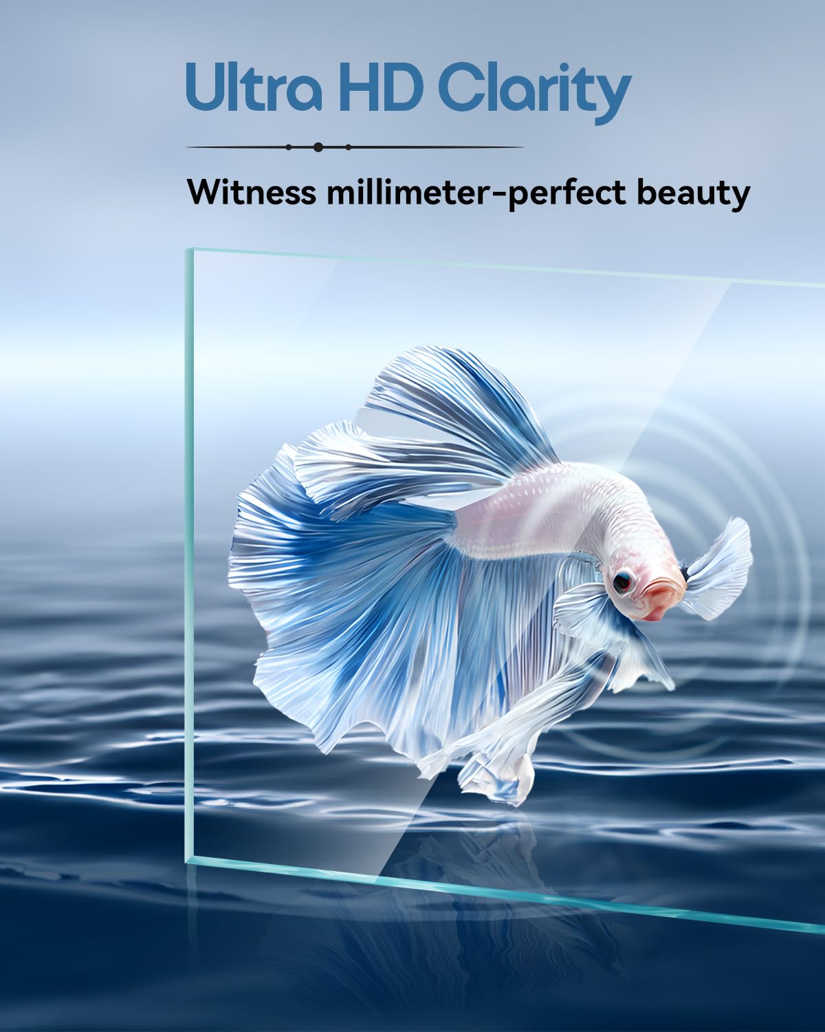 Minilake 5 Gallon Glass Fish Tank Kit with Filter & Lights, Clear, Model ML-HG-5G, Ideal for Betta & Goldfish