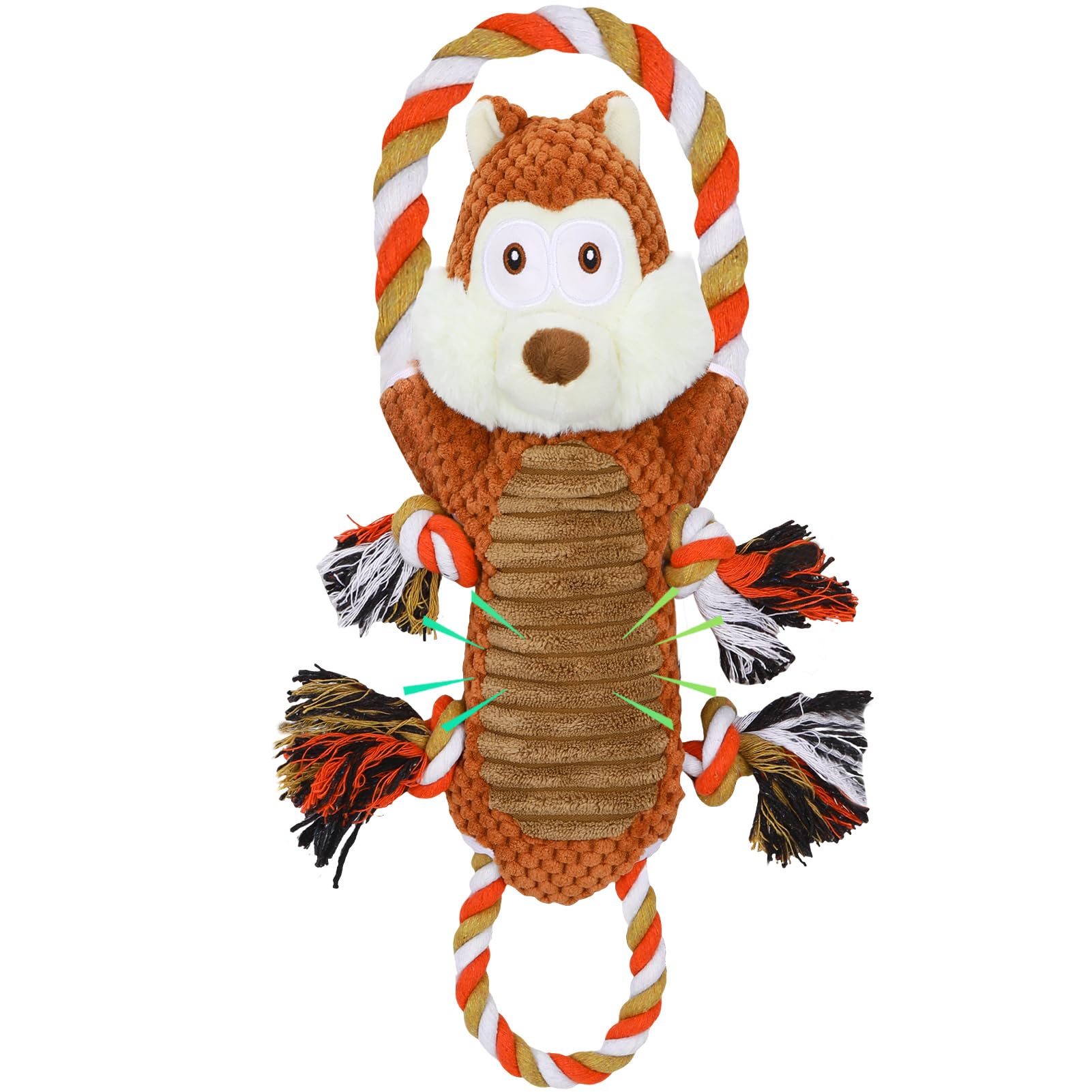 Rope-Infused Squeaky Dog Toys For Large Dogs, Interactive Tug Of War Puppy Toy, Cute Pet Toys Large Plush Dog Chew Toys For Smal