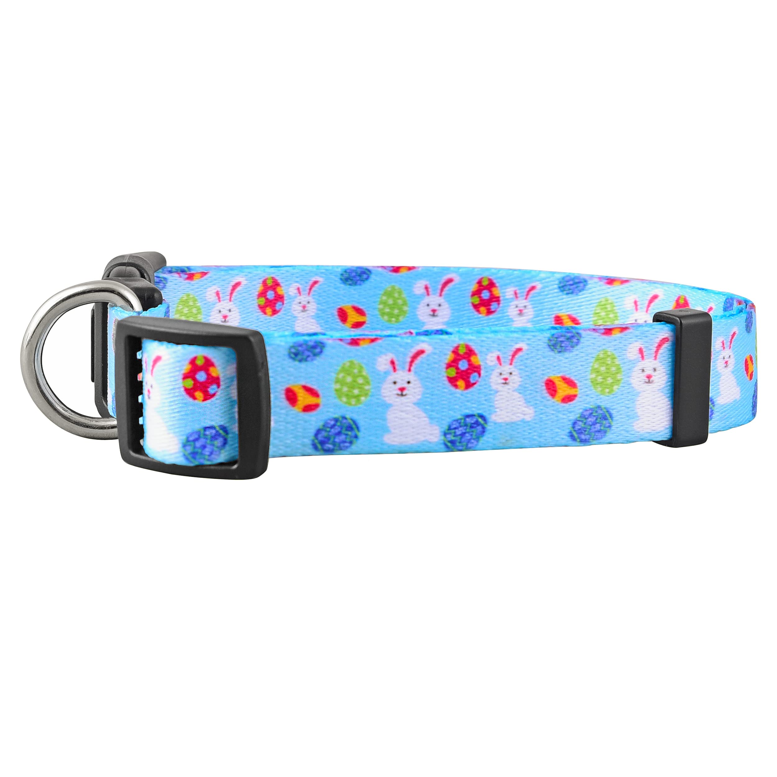 Native Pup Easter Dog Collar, Cute Spring Gift For Puppies, Pink Pastel, Eggs, Chicks, Bunny Adjustable For Small, Medium, Large