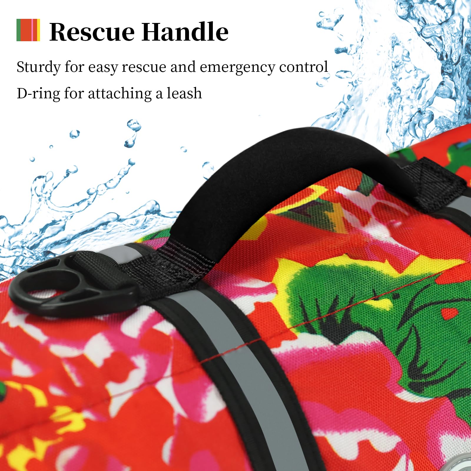 Vivaglory Ripstop Dog Life Jacket For Small Medium Large Dogs Boating, Dog Swimming Vest With Enhanced Buoyancy & Visibility, No