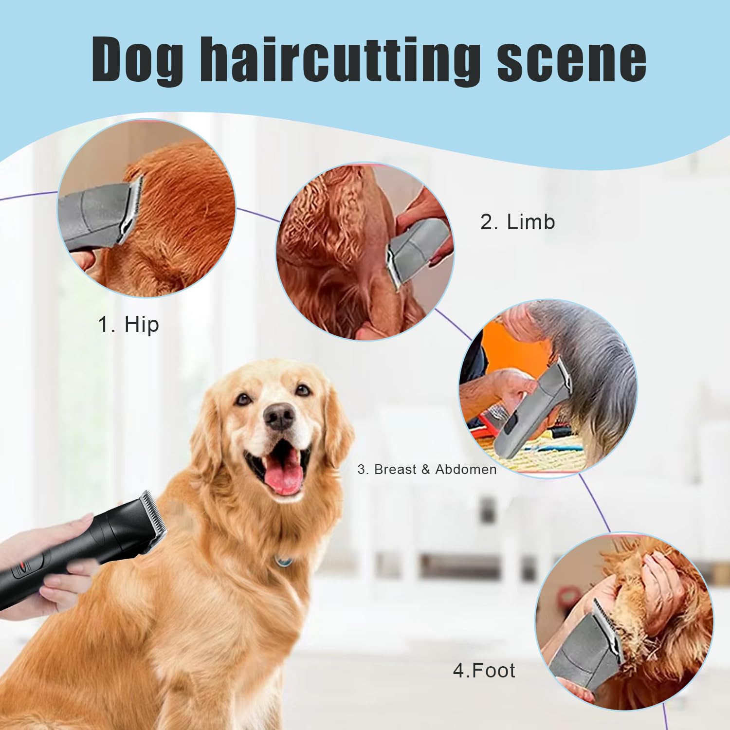 3Pcs 10 Blades Dog Grooming Blades Compatible With Andis,Oster A5,Wahl Km10 Dog Clippers,Size-#10, 1/16-Inch Cut Length (3Pcs #1