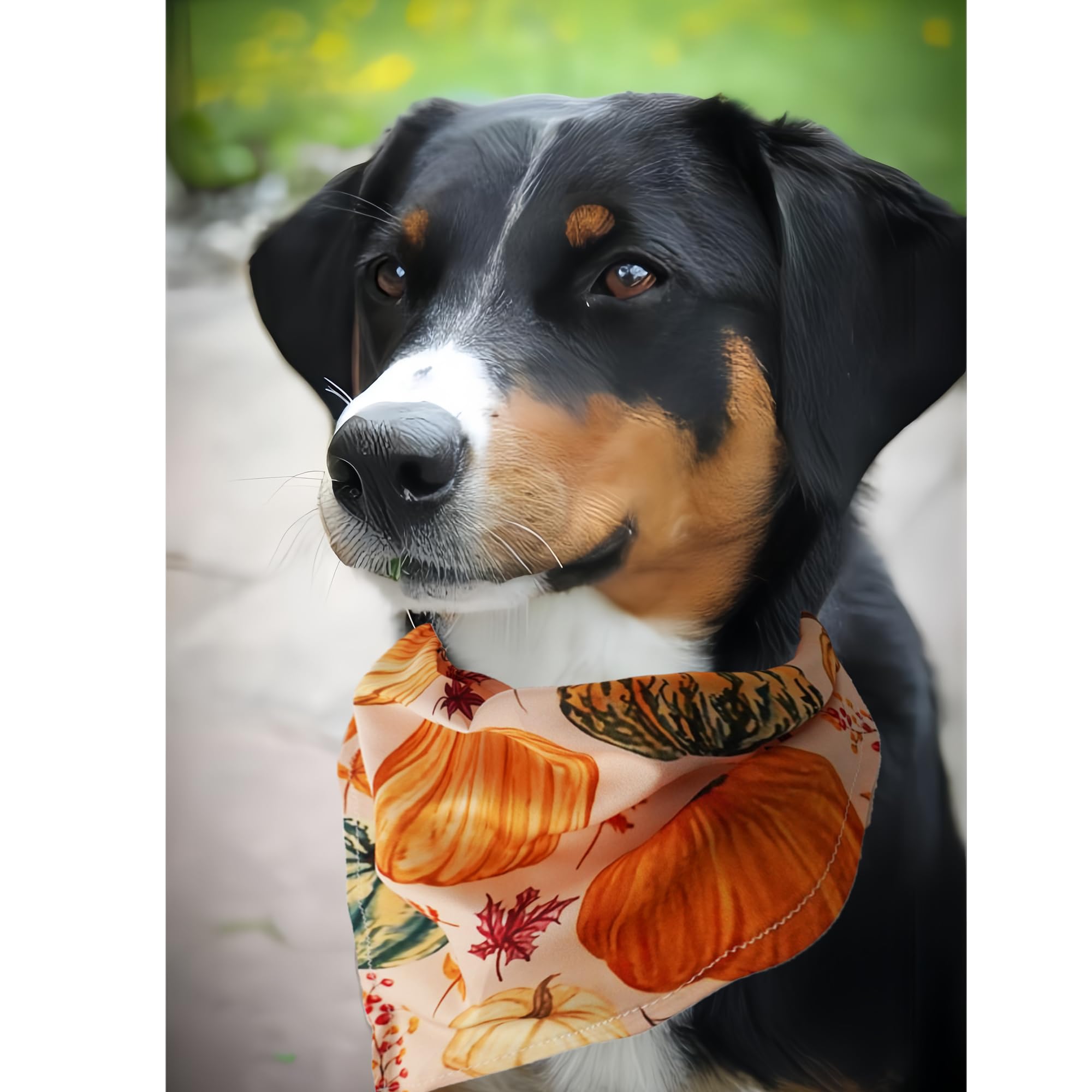 Cute Fall Dog Bandanas 2 Pack, Autumn Hello Fall Hey Pumpkin Maple Leaves Dog Scarf, Thanksgiving Handkerchief Scarves Gifts For