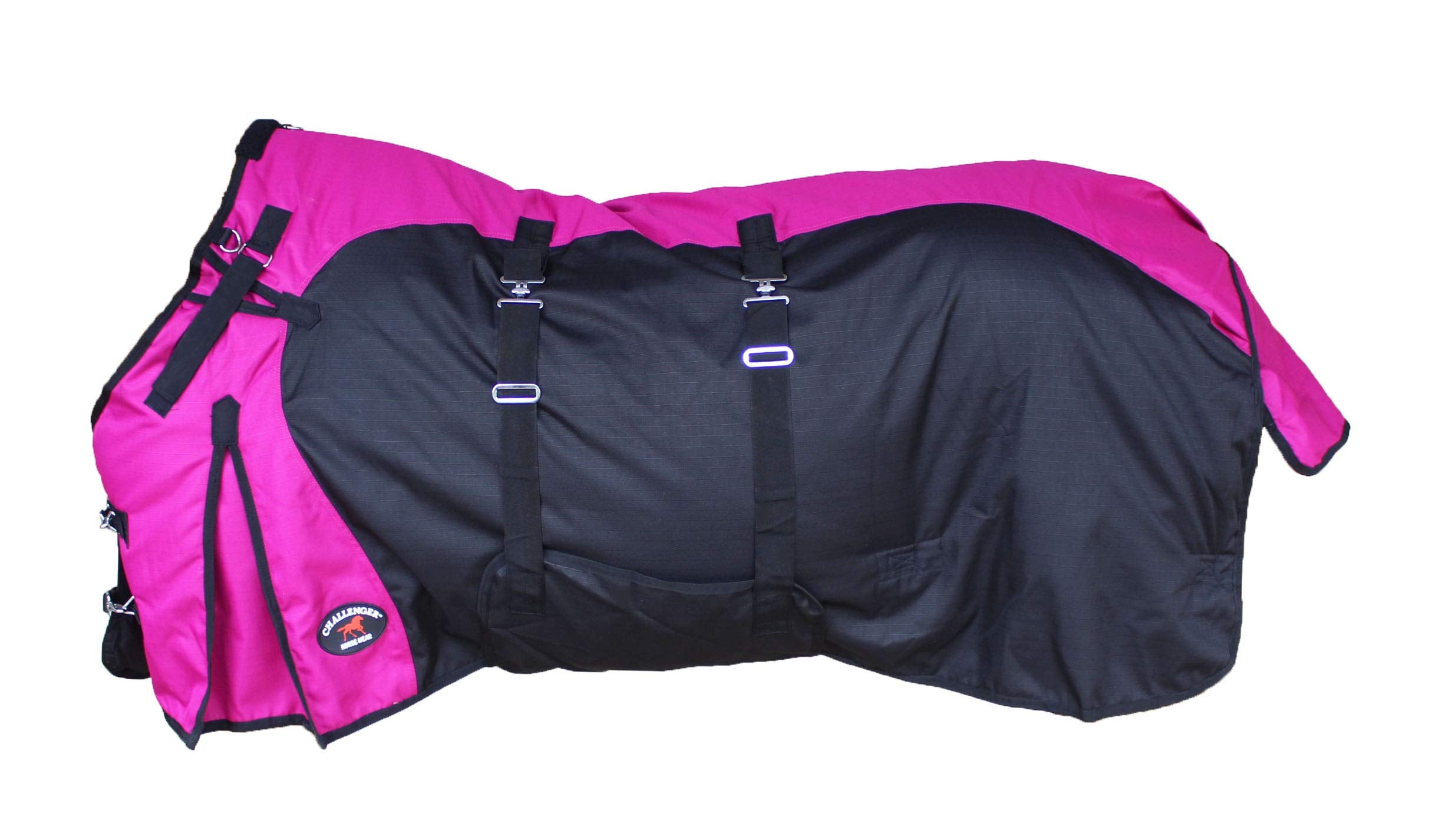 Challenger 76' 1200D Turnout Waterproof Fleece Lined Medium Winter Blanket Raspberry 383Lg