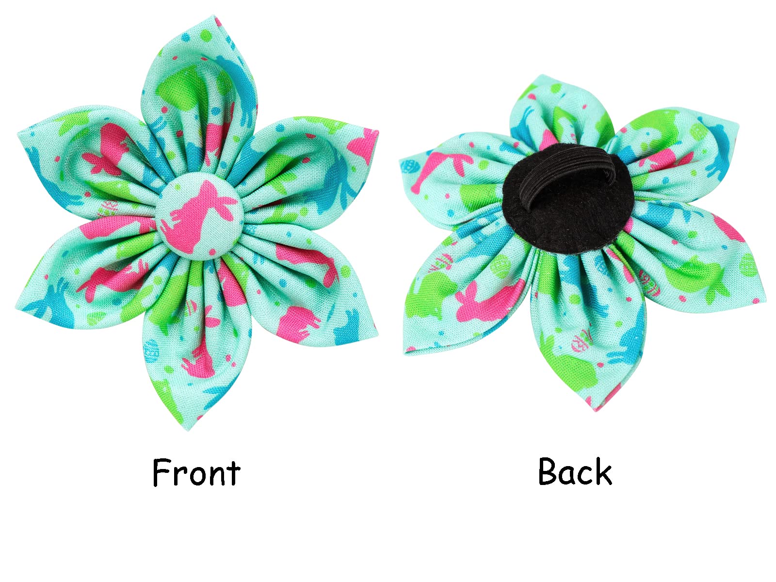 Lionet Paws Easter Dog Collar With Flower, Bunny Egg Flower Collar With Metal Buckle For Dogs And Cats, Adjustable Comfortable D